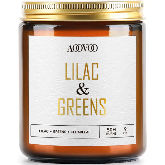 AOOVOO Lilac Candle, Candles Gifts for Women, Green Leaves Lilac Candle, Scented Candle AOOVOOAU supplements