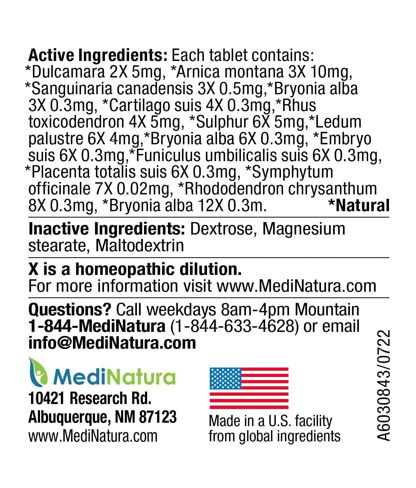 MediNatura Whole Body + Joints Bundle T-Relief Arnica +12 Natural Arthritis Pain Tablets 100ct + T-Relief Arnica +12 Natural Pain Relieving Tablets 100ct MediNatura Au supplements