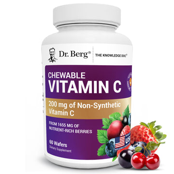 Dr. Berg Chewable Vitamin C Complex - Made with Organic, Non-GMO Berries - 60 Delicious Wafers Dr. Berg Nutritionals Au supplements