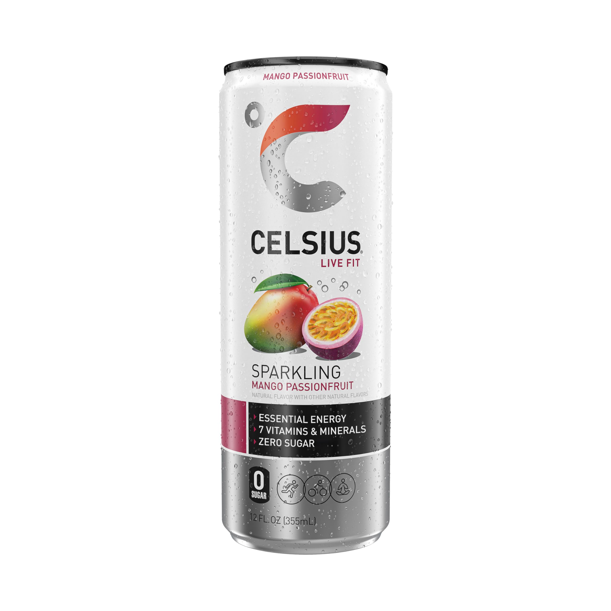 CELSIUS Sparkling Mango Passionfruit, Functional Essential Energy Drink 12 Fl Oz CELSIUS Au supplements