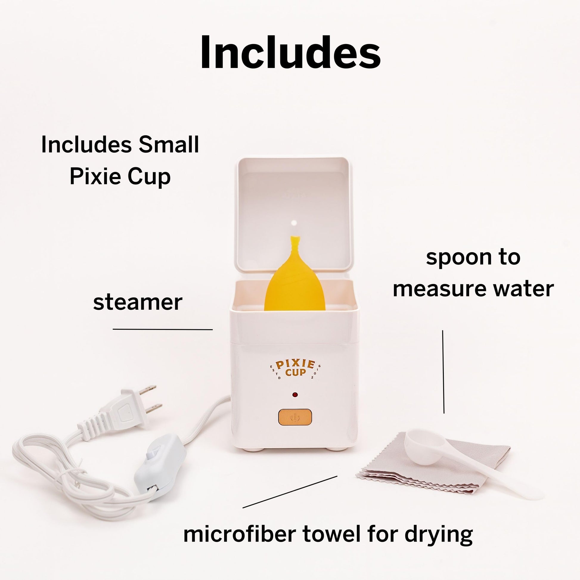 Pixie Menstrual Cup Steamer Sterilizer with A Small Period Cup - Ranked 1 for Most Comfortable Reusable Pixie Cup Au supplements
