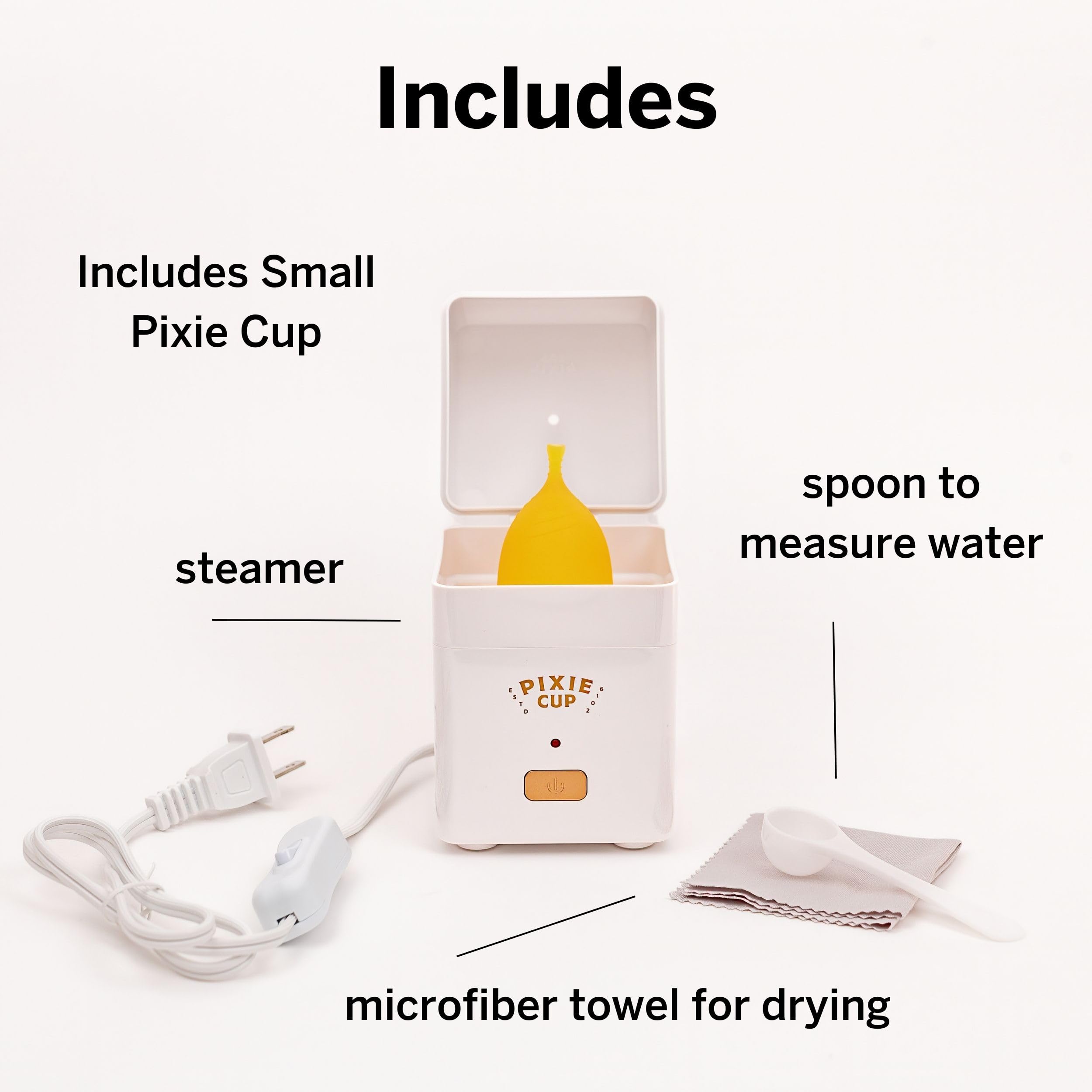 Pixie Menstrual Cup Steamer Sterilizer with A Small Period Cup - Ranked 1 for Most Comfortable Reusable Pixie Cup Au supplements