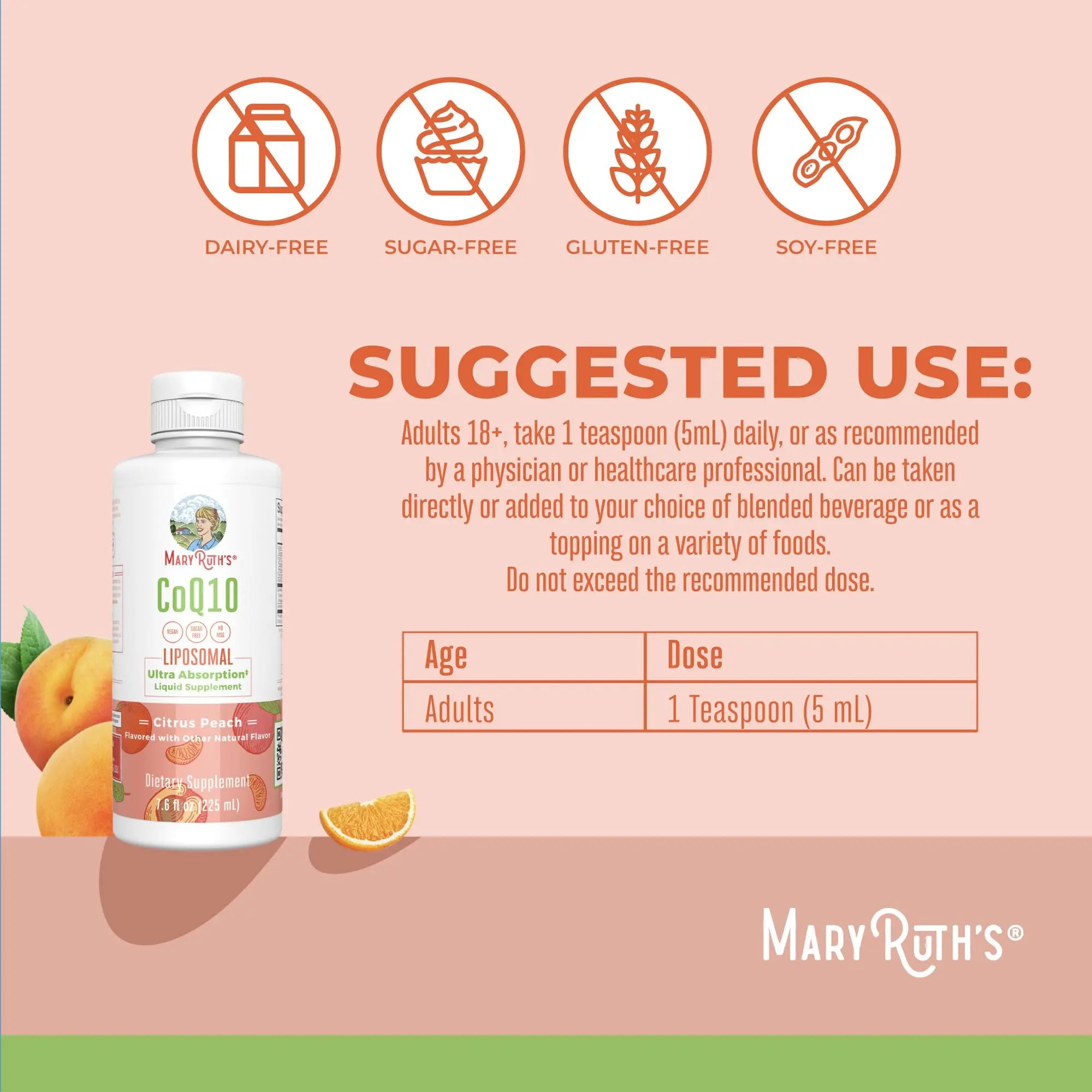 MaryRuth Organics Liquid Vitamin | Coenzyme Q10 Heart Health for Mitochondrial Support and Immune System | Vegan Non-GMO | 7.6 Fl Oz | 45 Servings MARYRUTH'S Au supplements