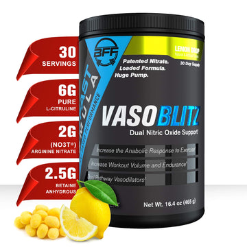 VASOBLITZ Award Winning Dual Nitric Oxide Pre Workout with NO3T Arginine Nitrate BFF Build Fast Formula Au supplements