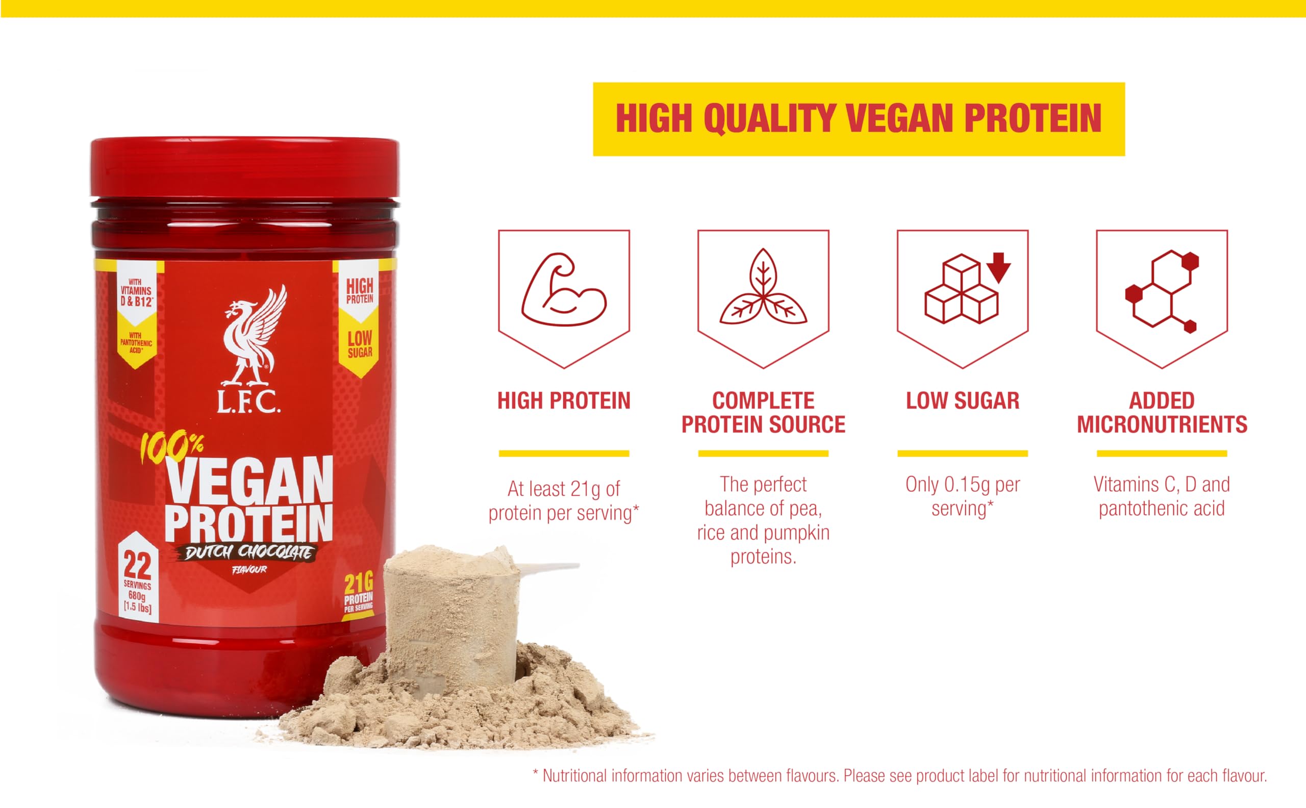 LFC Vegan Protein Powder Banana Caramel Flavour 680g 100% Vegan Protein Powder 21g High Protein, Vector Consumer Au supplements