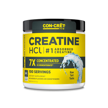 CON-CRET Creatine HCl Powder | Muscle, Cognitive, Cellular Energy Support | No Bloating or Cramps | USA Made & NSF Certified | Unflavored (100 Serving) CON-CRET Au supplements