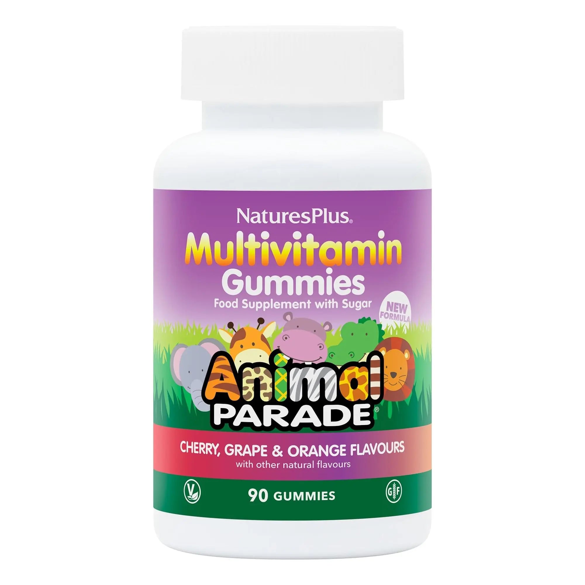 NaturesPlus Animal Parade Multivitamin Children's Gummies - 90 Count - Assorted Cherry, Grape & Orange Flavors NaturesPlus Au supplements