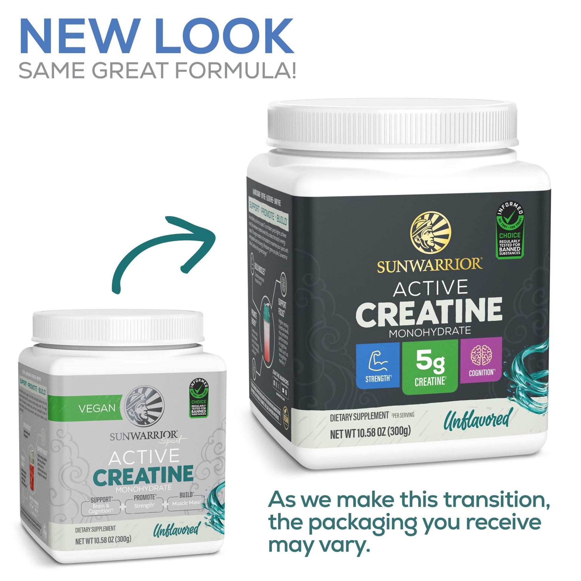 Creatine Monohydrate Powder Micronized PreWorkout Recovery Supplement | Support Muscle Building Strength Training Cognition | Vegan & Keto Friendly Easily Mixes (60 Serving) Unflavored Active Creatine Sunwarrior Au supplements