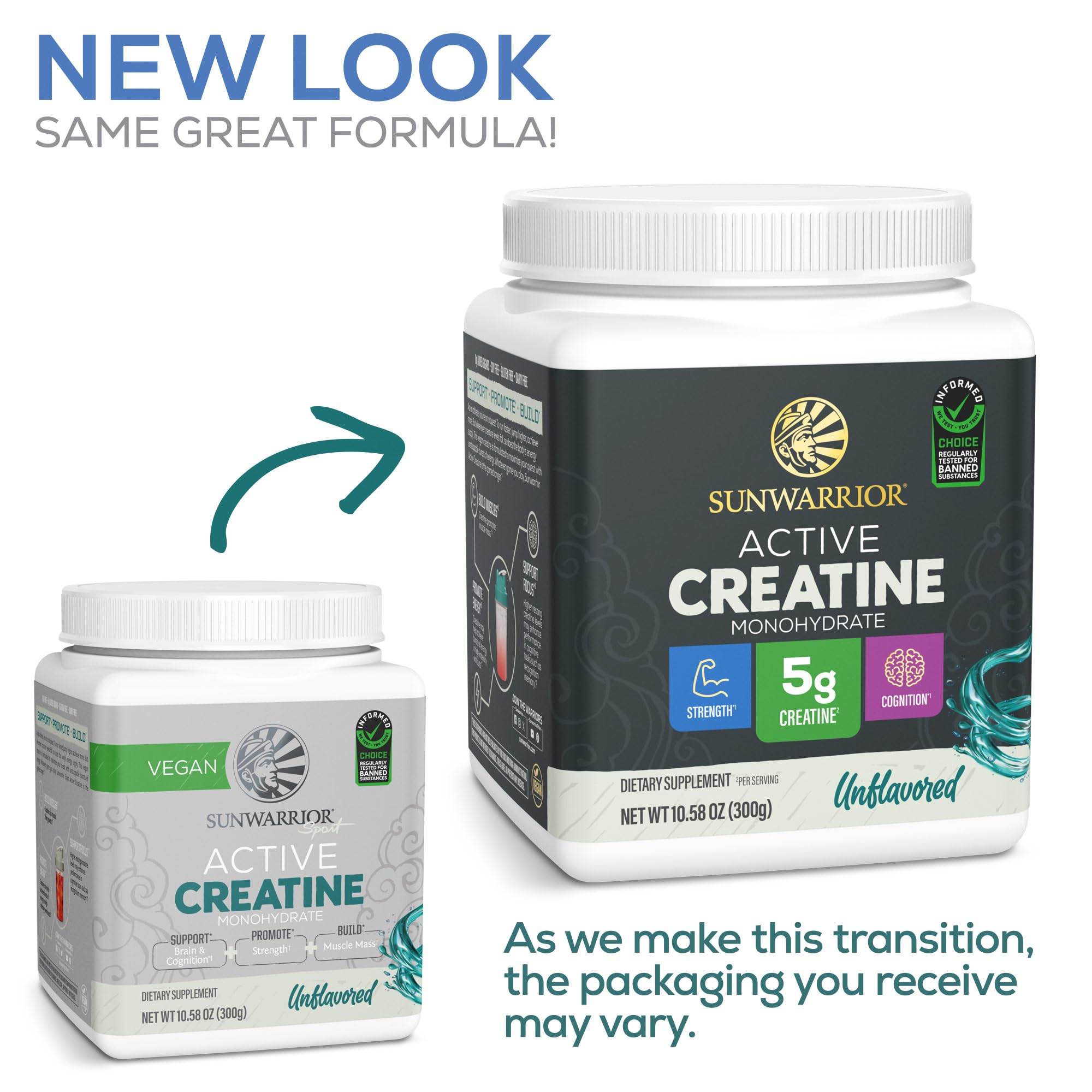 Creatine Monohydrate Powder Micronized PreWorkout Recovery Supplement | Support Muscle Building Strength Training Cognition | Vegan & Keto Friendly Easily Mixes (60 Serving) Unflavored Active Creatine Sunwarrior Au supplements