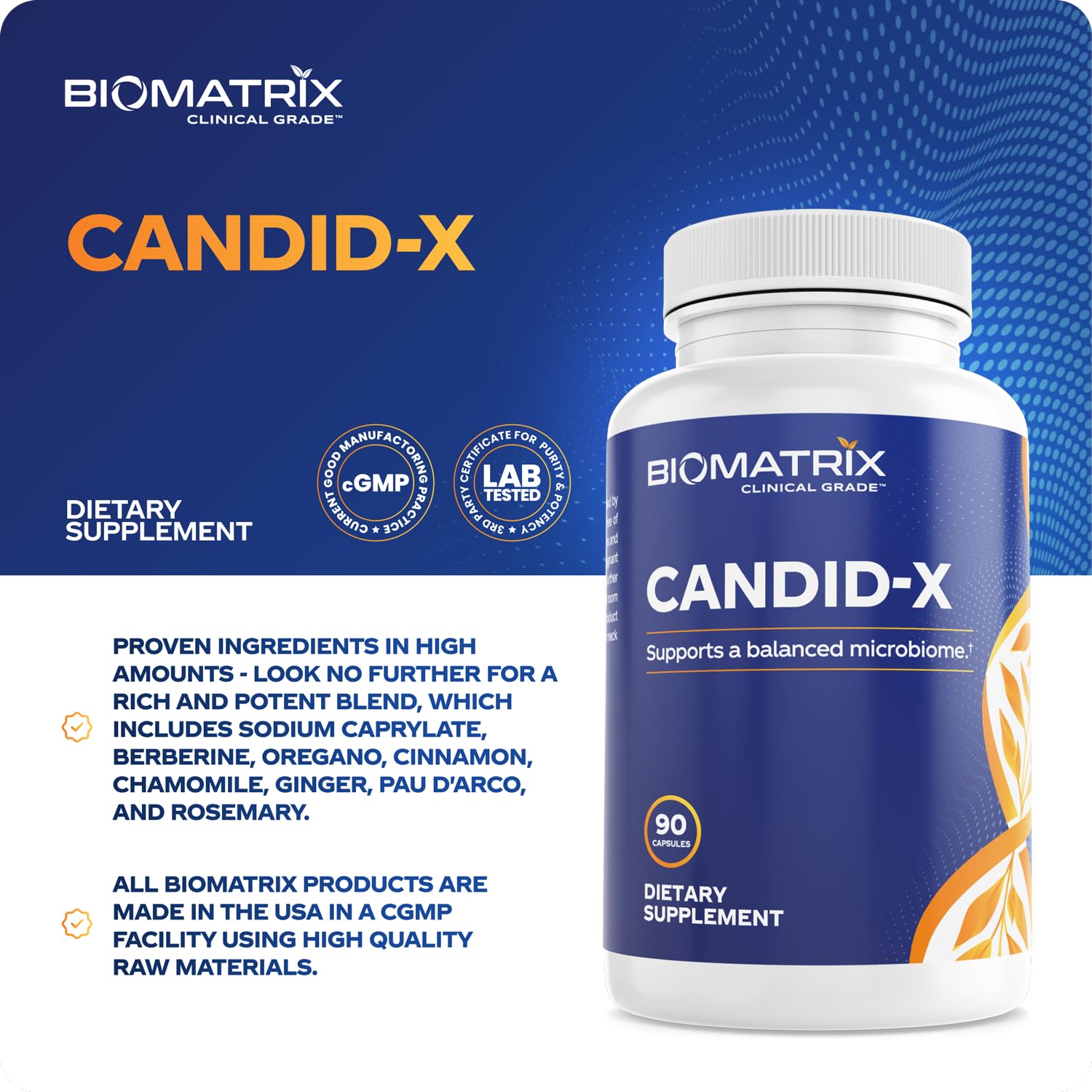 BioMatrix Candid-X Gut Cleanse with Berberine, Oregano, Sodium Caprylate, Chamomile, Ginger BioMatrix Au supplements