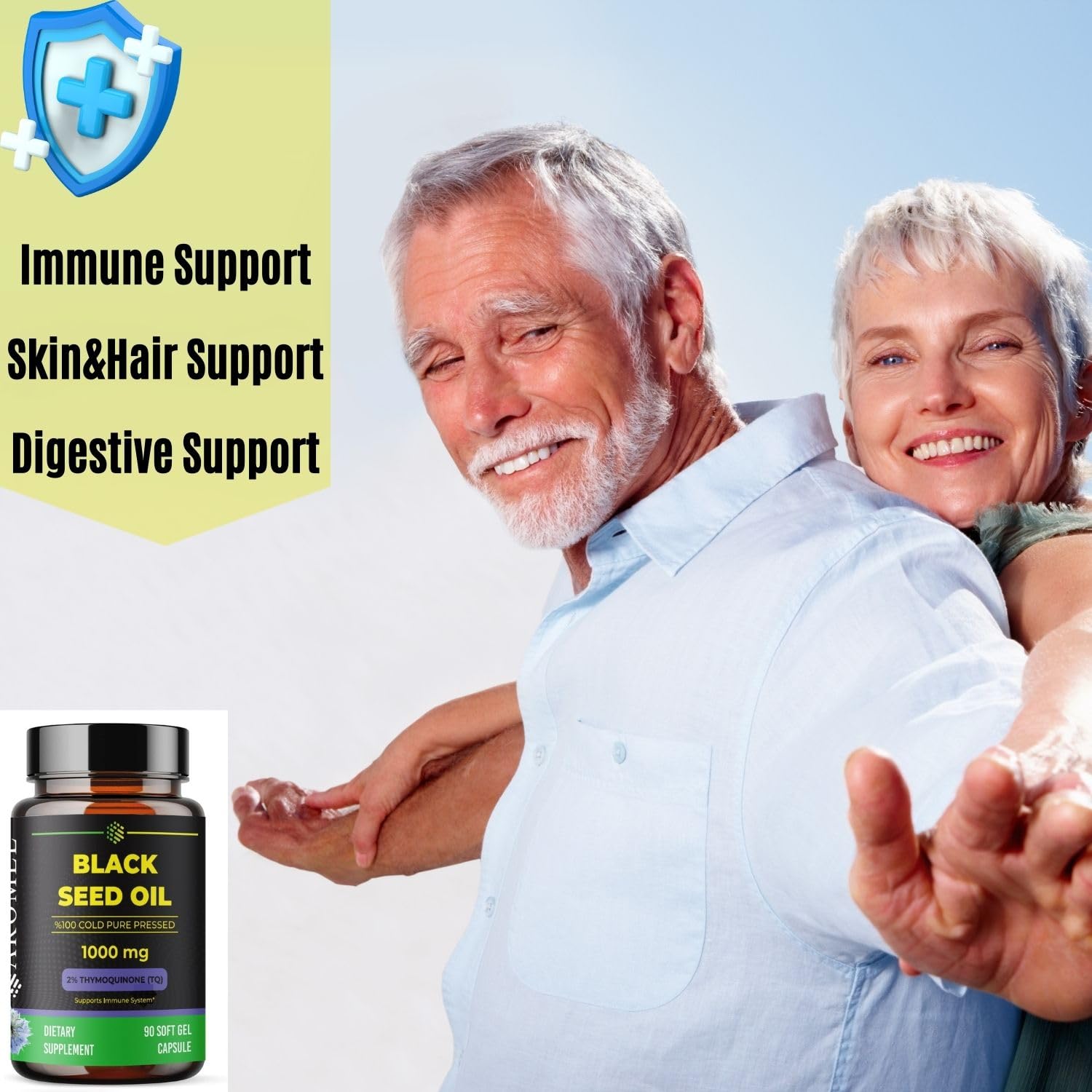 aromel Black Seed Oil Capsules, 90 Days Supply, 2% Thymoquinone, Non-GMO aromel Au supplements