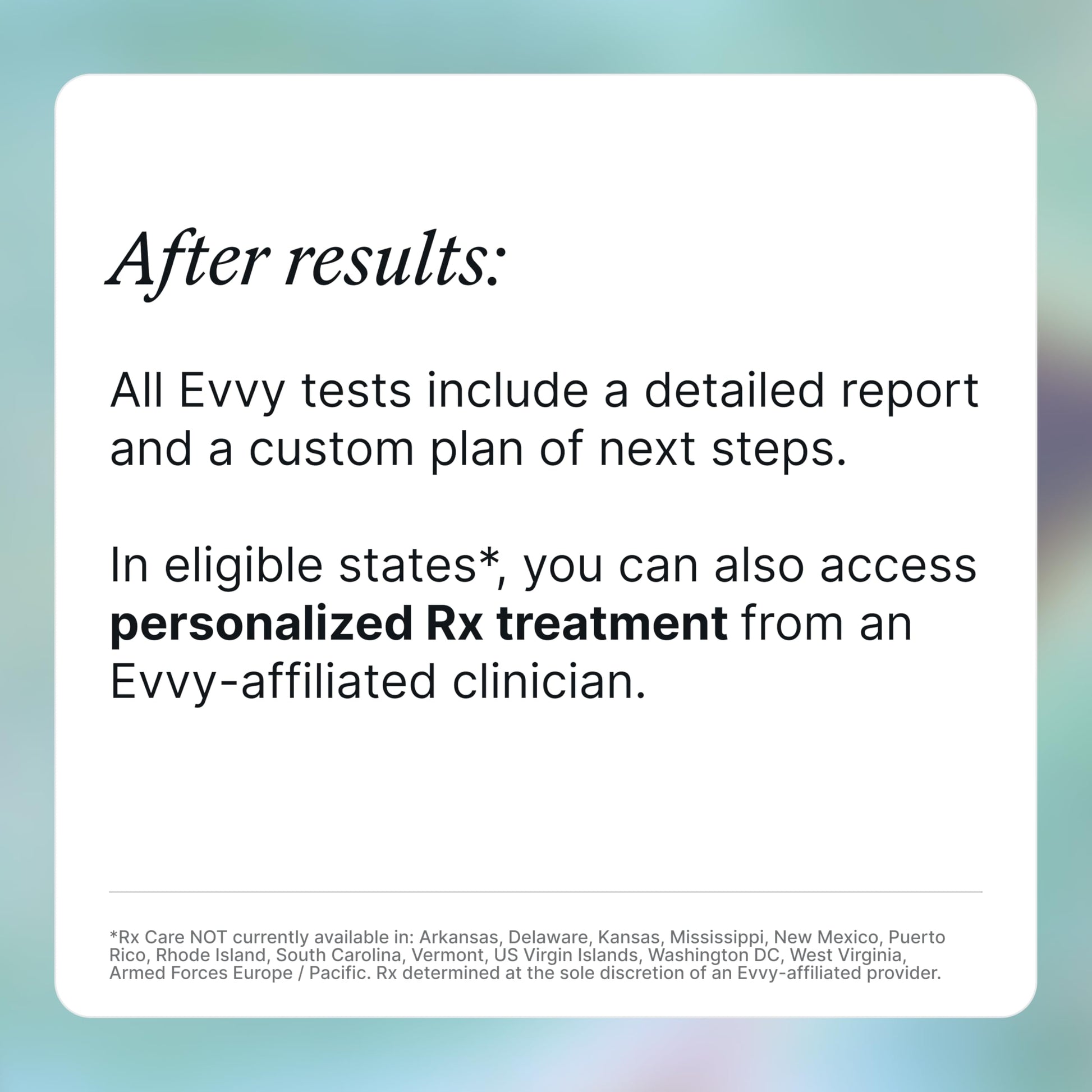 Evvy Vaginal Health Test | at-Home Microbiome Test for BV, Yeast Infection, Ureaplasma & More | Discreet Results in 7–10 Days | Clinician-Reviewed Report & Rx Options Evvy Au supplements