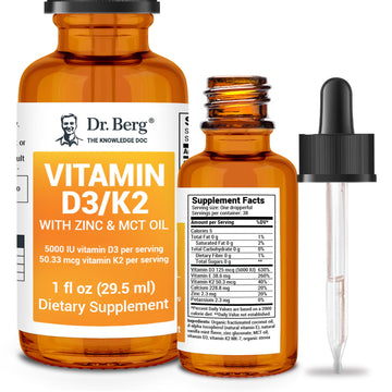 Dr. Berg Liquid Vitamin D3 & K2 Supplement - For Bone, Teeth, Mood & Immune Health Dr. Berg Nutritionals Au supplements
