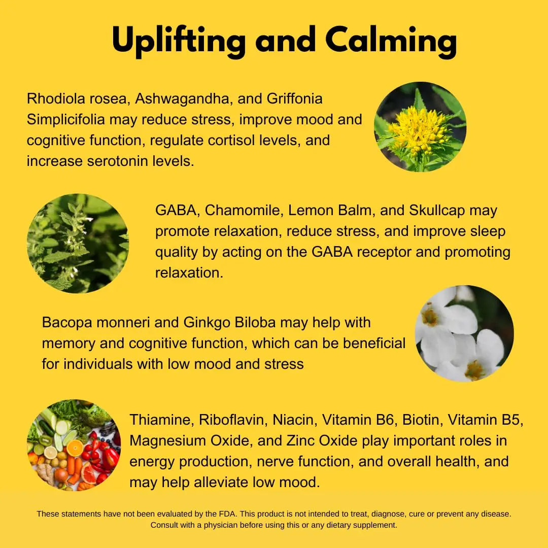 4BETTERMOOD Positivity & Stamina Capsule (30ct) Premium Mood Supplement - Enhance Mood & Promote Emotional Balance - Rhodiola, L-Theanine. Bocopa monnnieri, Velvet Bean, Skull Cap & Ashwaganda. 4BETTERMOOD Positivity & Stamina Au supplements