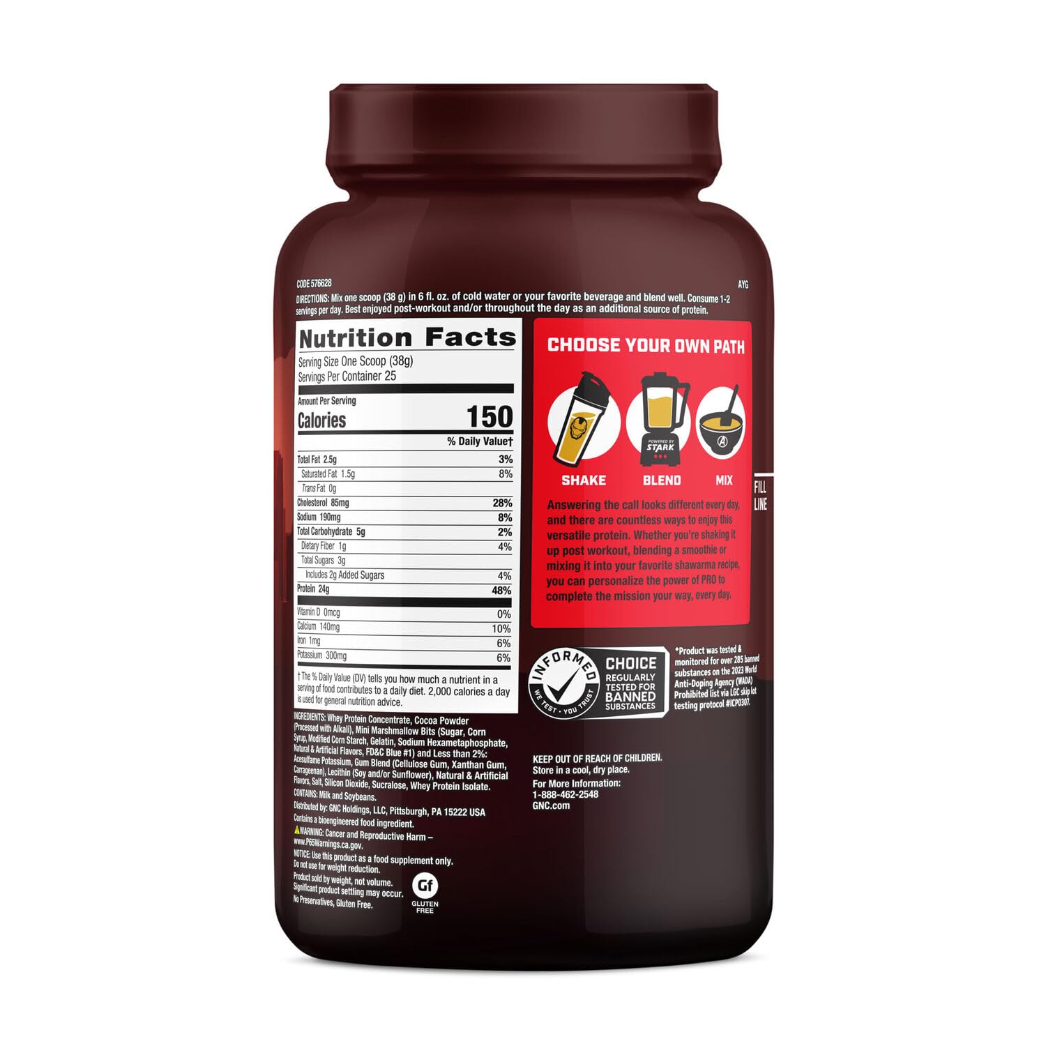 GNC Pro Performance 100% Whey - Marvel: High-Flying S'Mores - 25 Servings GNC Au supplements