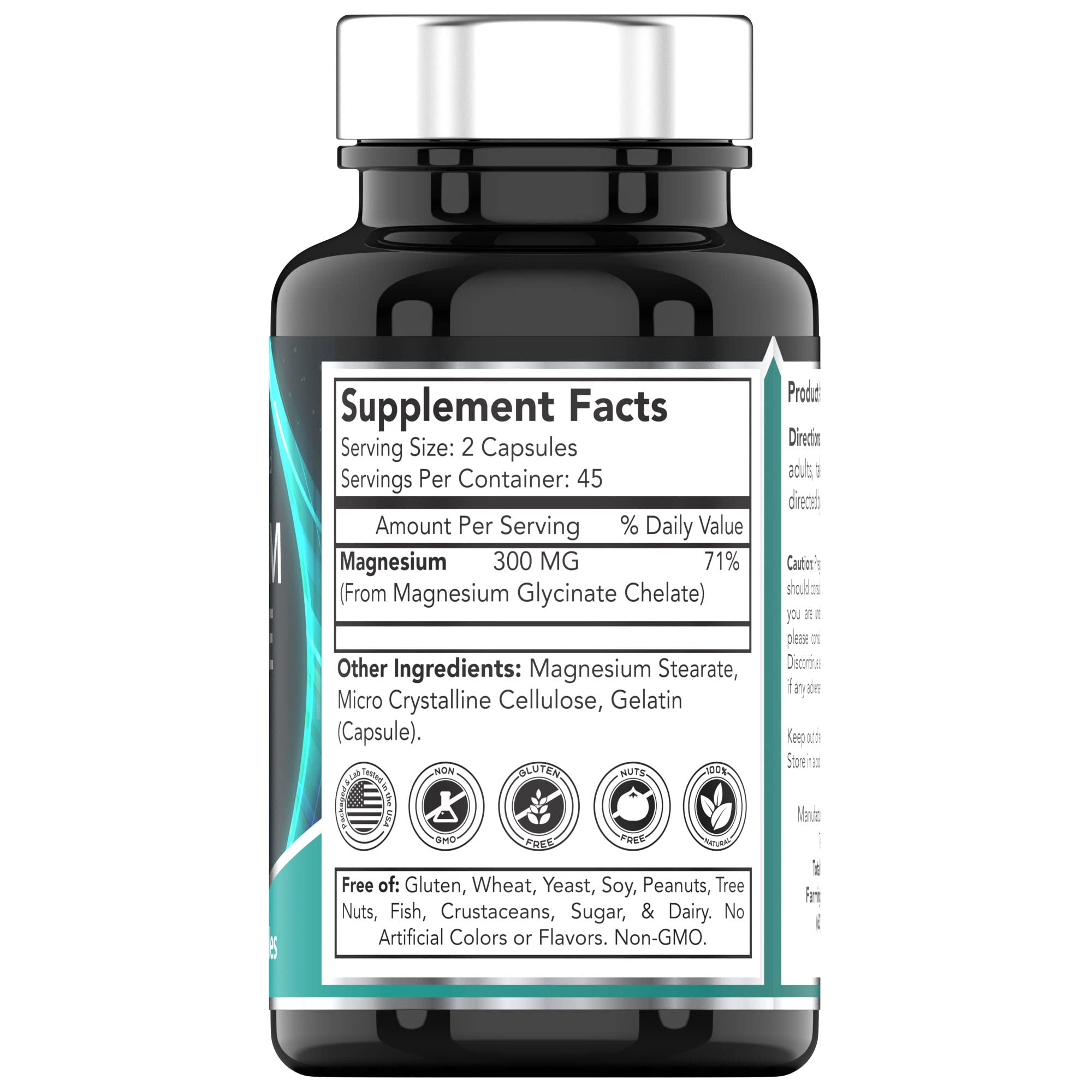 tnvitamins Magnesium Glycinate 300mg, 90 Capsules | High Absorption Chelated Magnesium for Sleep, Calm & Muscle Support* | Non-GMO, Gentle, Non-Laxative | TNVitamins tnvitamins Au supplements