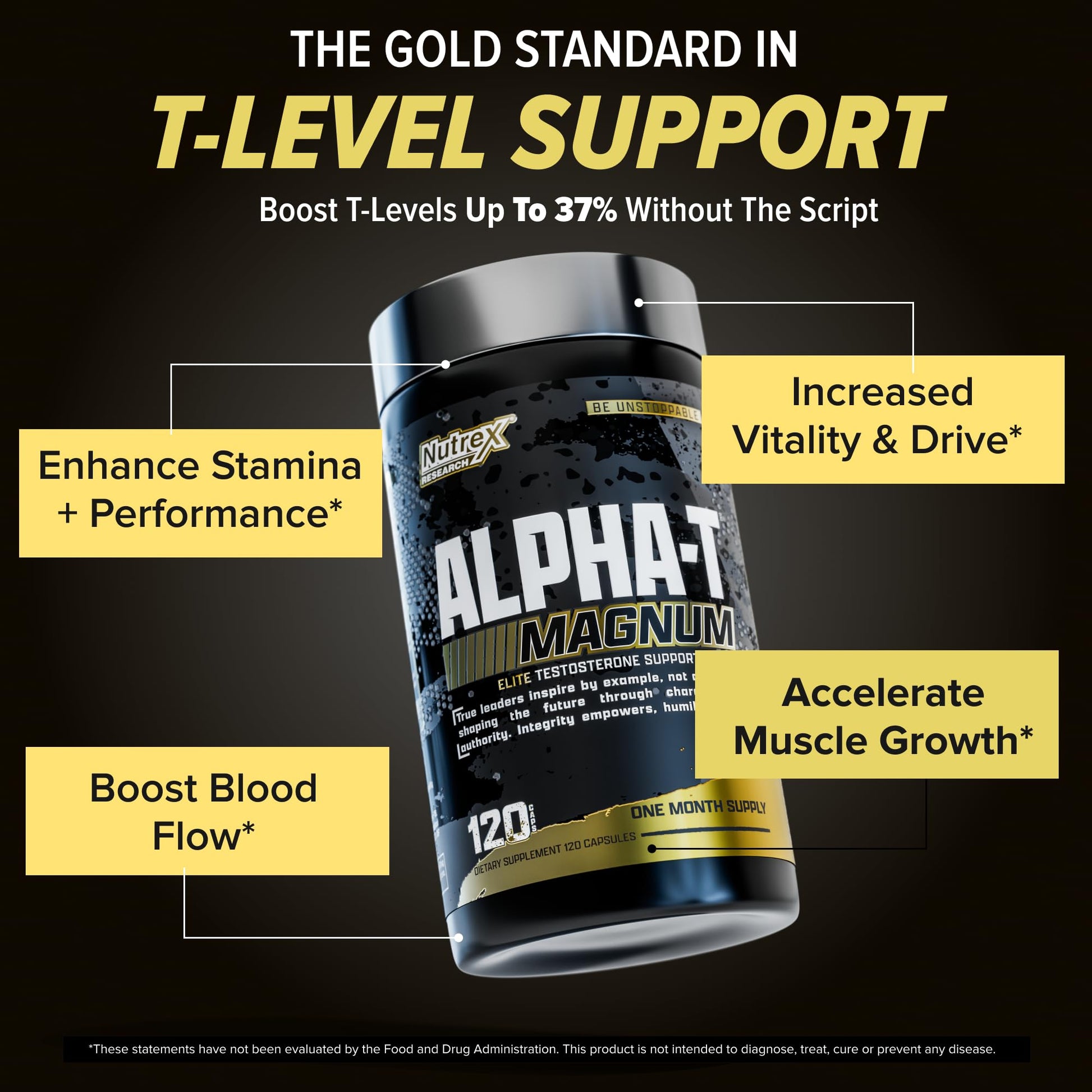 Nutrex Research Alpha-T Magnum Testosterone Support for Men | Anabolic Supplement with Tongkat Ali, Fadogia Agrestis, Shilajit and Ashwagandha | Muscle Builder for Strength, Growth & Hormone Balance Nutrex Research Au supplements