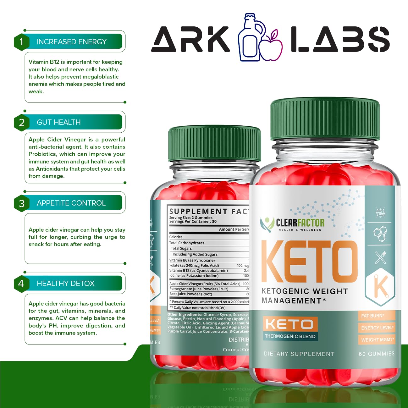 (5 Pack) Clear Factor Gummies, Clear Factor ACV Gummies, Clear Factor Gummy Ark Labs Au supplements