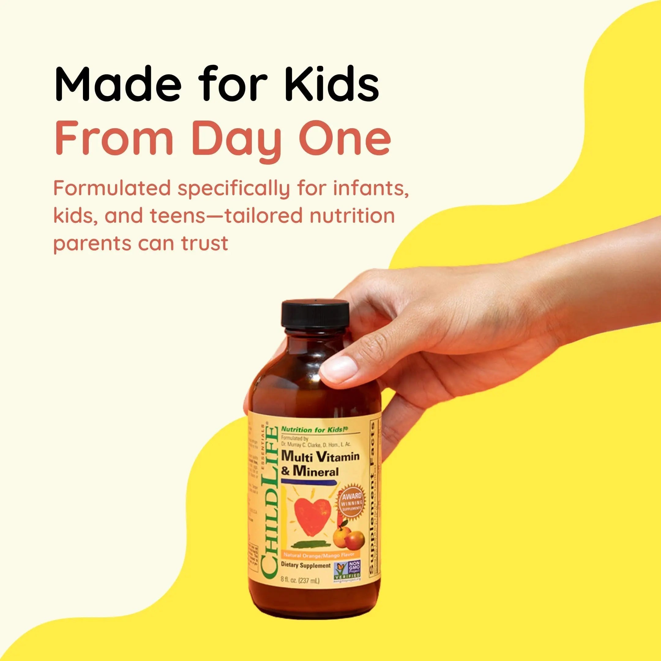 CHILDLIFE Essentials Kids Multivitamin & Mineral - Vitamins for Kids, Liquid Multivitamin for Toddler & Baby - Natural Orange & Mango, 8 Fl Oz (Pack of 2) CHILDLIFE ESSENTIALS Au supplements
