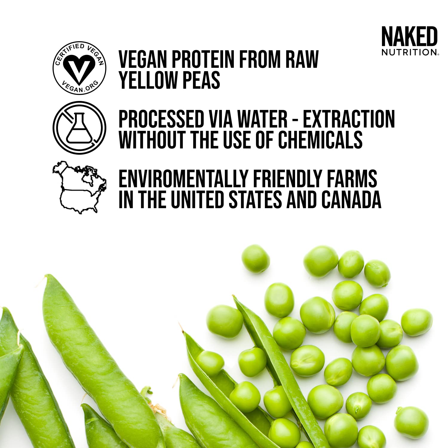 NAKED Pea - 5LB 100% Pea Protein Powder from North American Farms - Unflavored NAKED Au supplements
