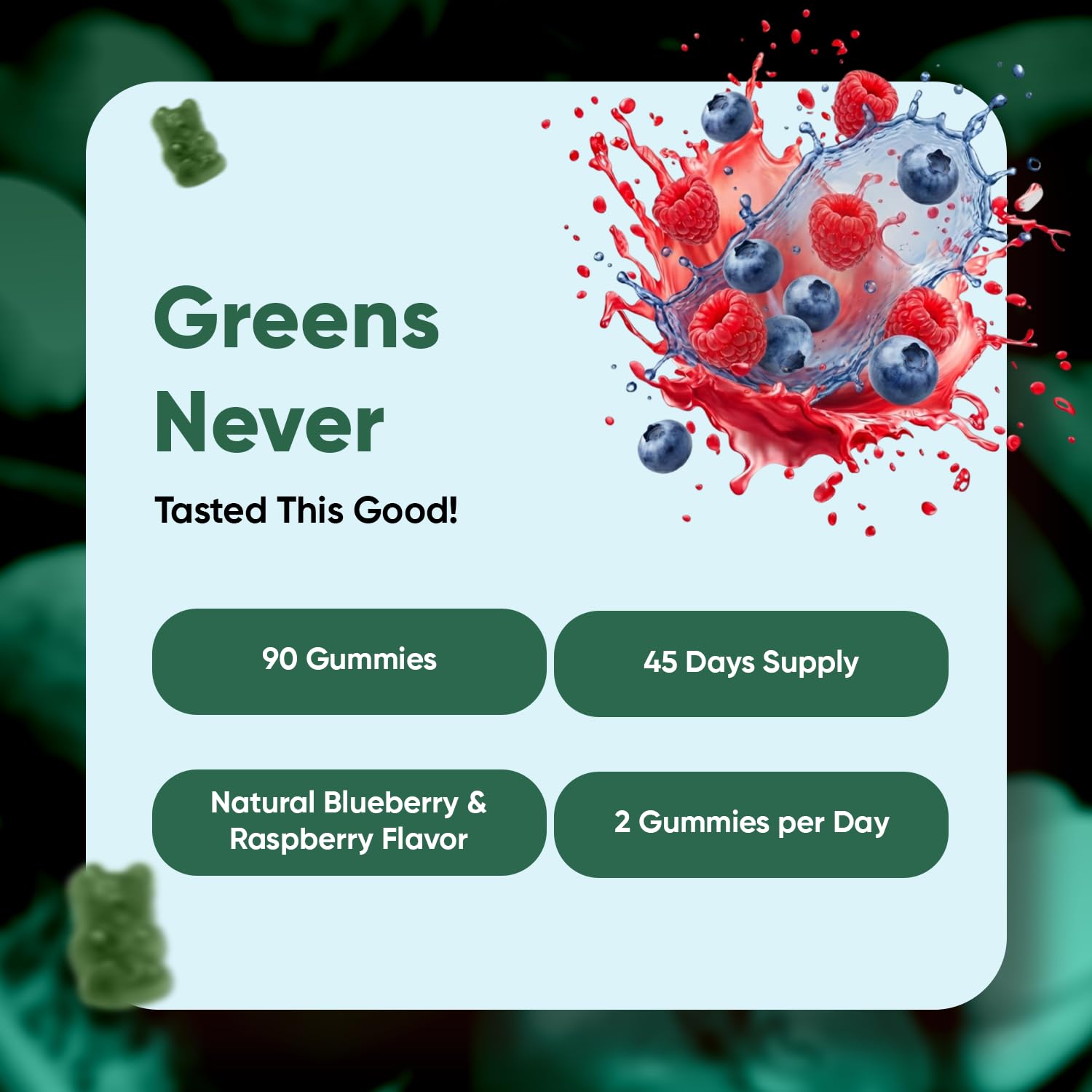 WeightWorld Super Greens Gummies - Energy, Immunity & Digestion - 45-Day Supply - Vegan Daily Greens Supplements (Moringa, Broccoli, Spinach) - Added Vitamins & Minerals - 90 Superfood Gummies WeightWorld Au supplements
