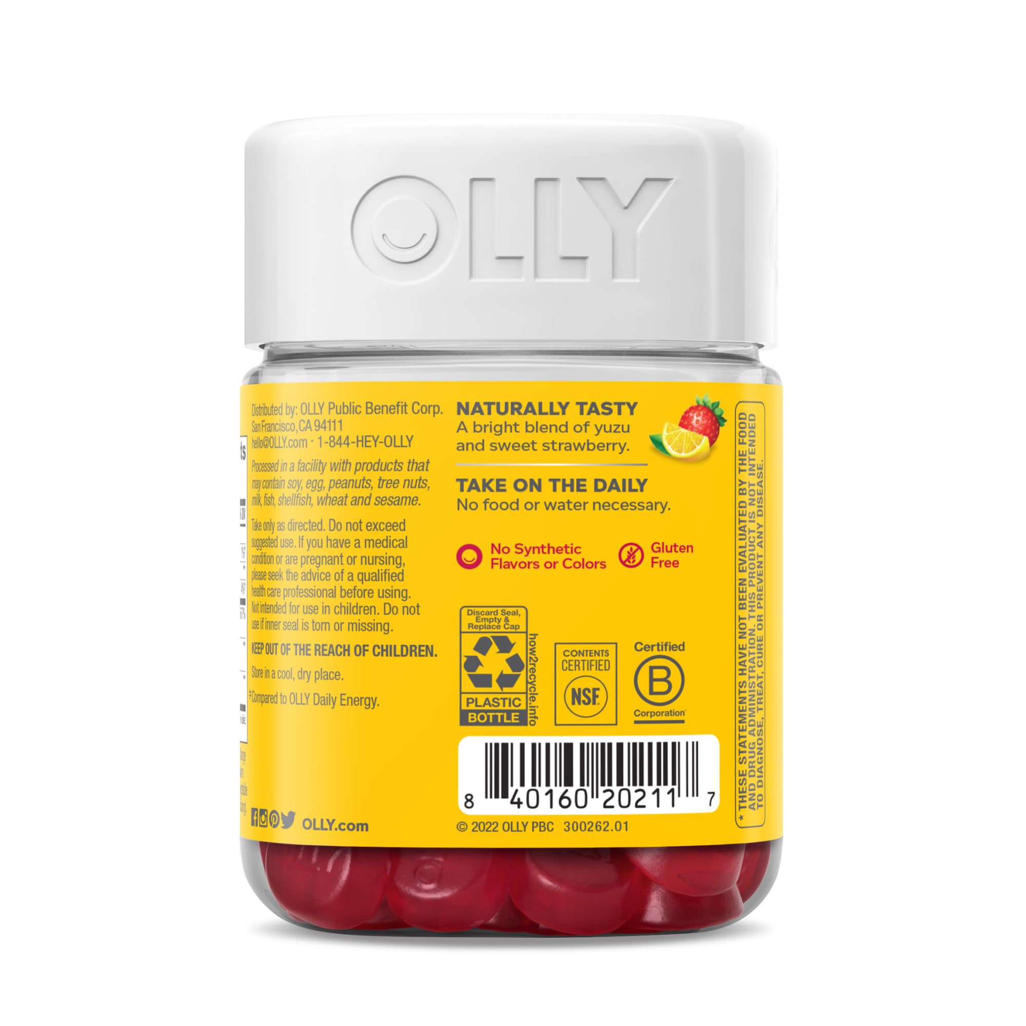 OLLY Extra Strength Daily Energy Gummy, Caffeine Free, 1000mcg Vitamin B12, CoQ10 OLLY Au supplements