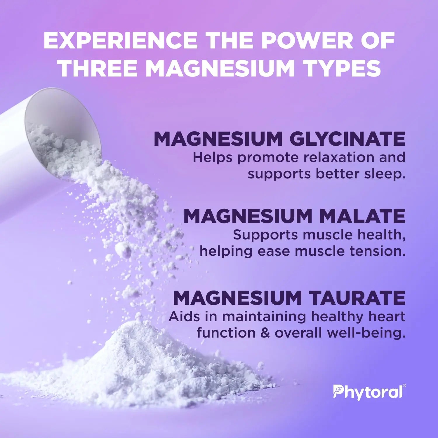 Highly Potent Magnesium Complex Capsules - Triple Magnesium Blend with Taurate Glycinate and Malate - 400mg Supplement Supports Relaxation & Overall Wellness Non-GMO Vegan - 90 Count Phytoral Au supplements