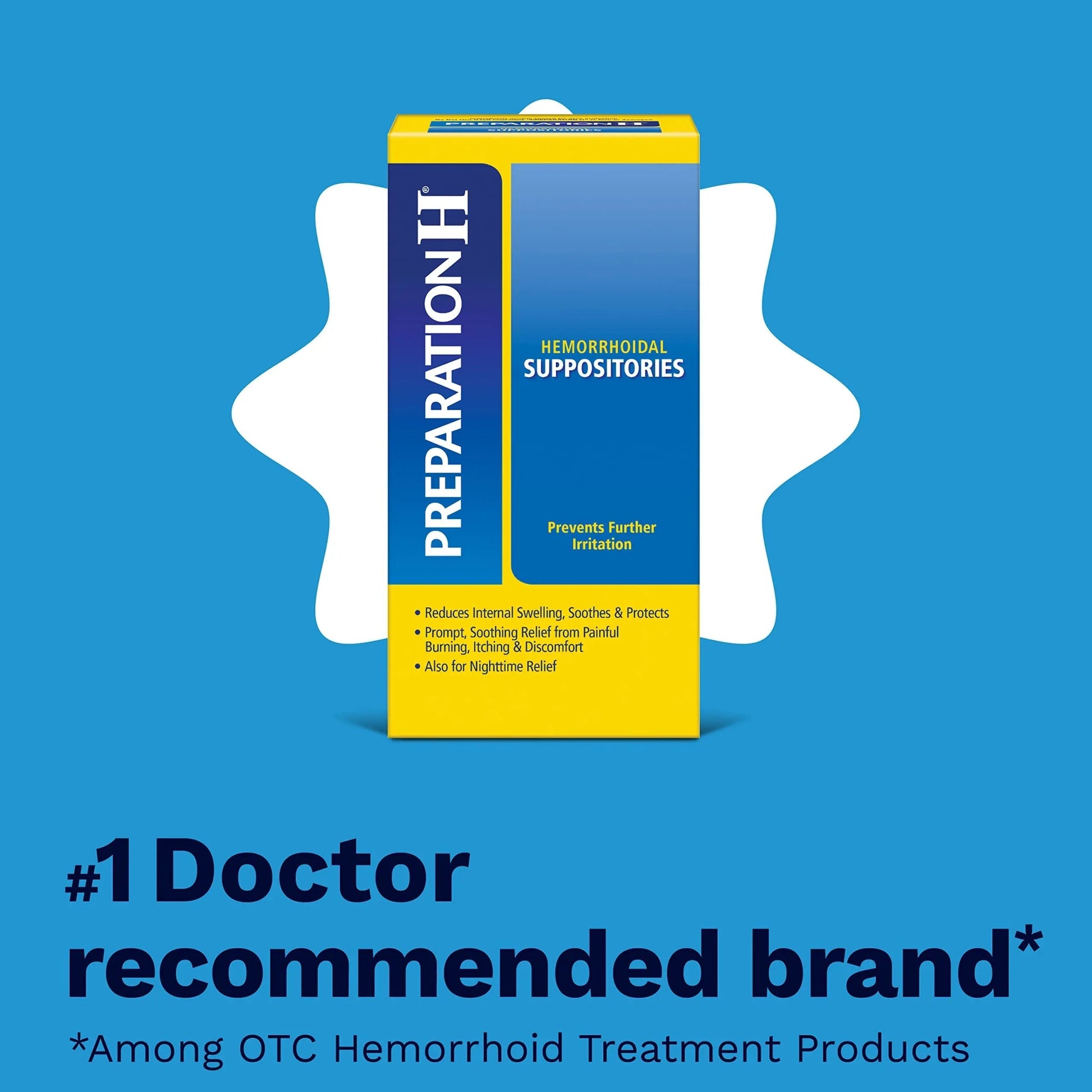 PREPARATION H Hemorrhoid Symptom Treatment Suppositories, Burning, Itching and Discomfort Relief (48 Count) Preparation H Au supplements