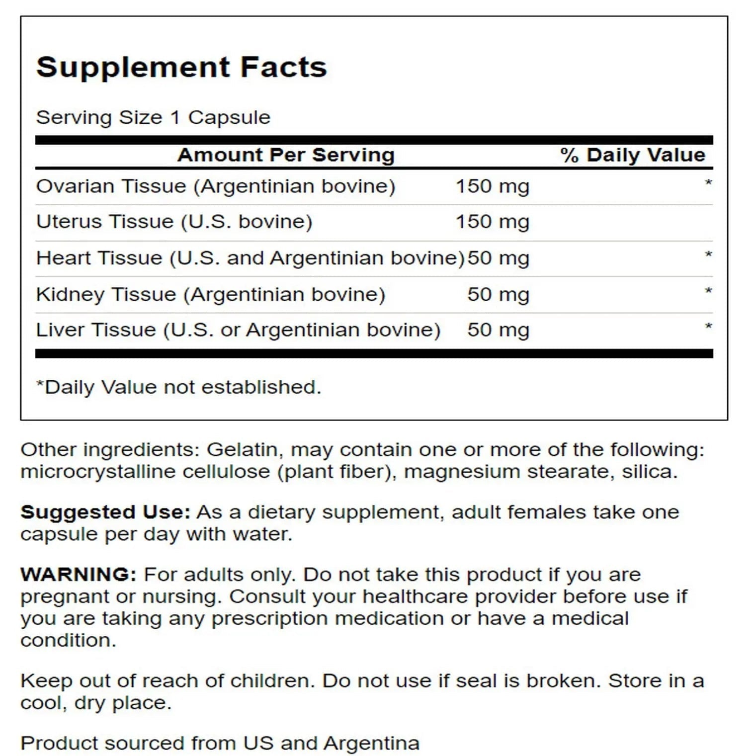 Swanson Multi-GLANDULAR for Women 60 Cap Swanson Au supplements