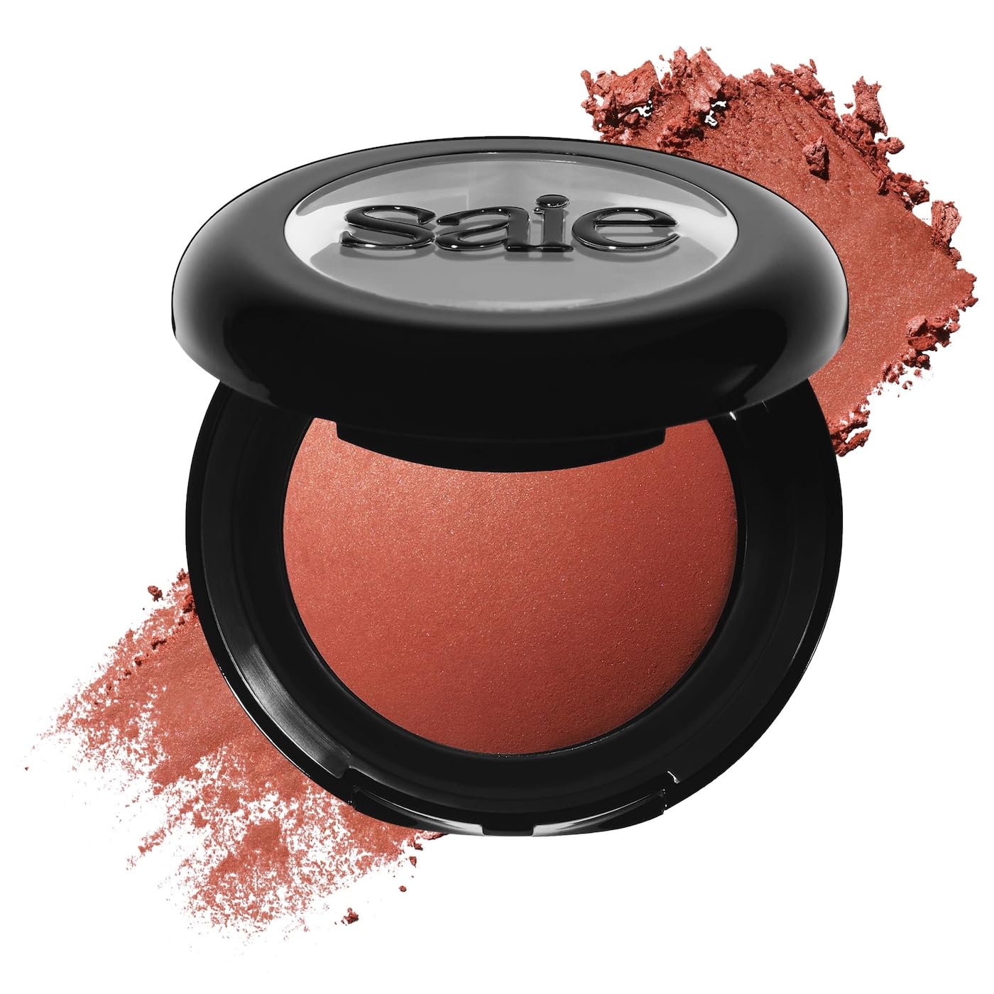 Saie SuperSuede Baked Blush - Talc-Free Powder Blush for Cheeks Infused with Hyaluronic Acid, Glycerin + Squalane - Hydrating Face Makeup for a Natural, Diffused Flush of Color - Ciao (0.1 Ounce) Saie Au supplements