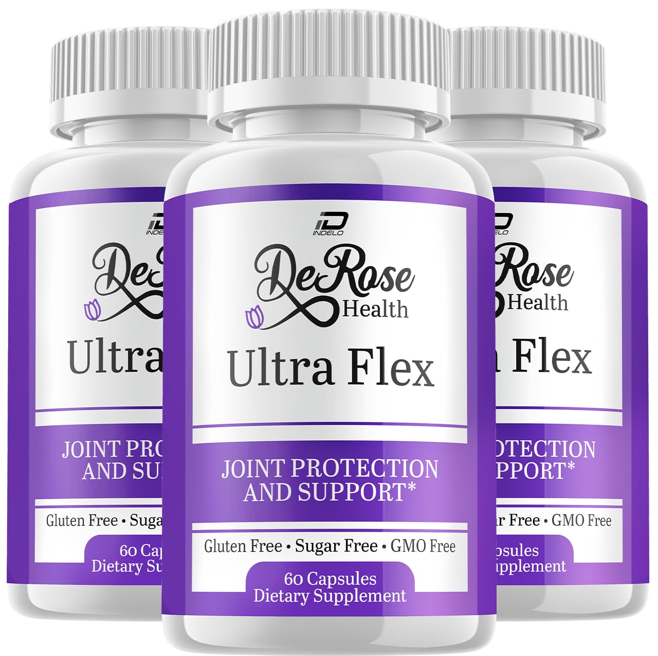 Indelo Ultra Flex Derose Health Capsules, Joint Support Supplement, Ultra Flex Natural Joint Health Formula, Derose Health Pills for Joint Wellness Mobility, UltraFlex Reviews (3 Pack - 180 Capsules) Indelo Au supplements