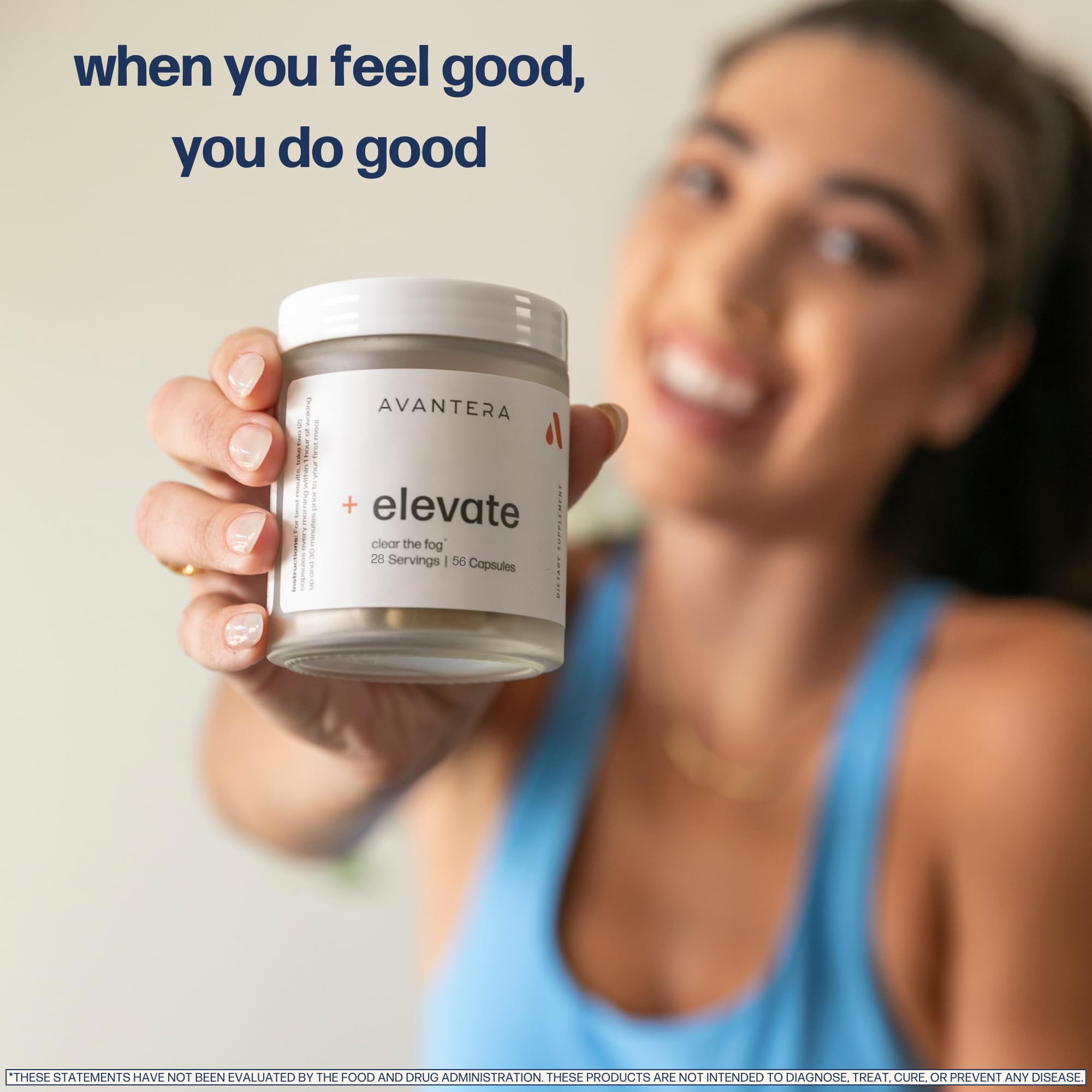 Avantera Elevate Premium Nootropic Supplement - Beat Brain Fog - Best Focus Supplements for Memory & Focus Support - Energy Without Crash - 56 Count Pills for Women & Men* Avantera Au supplements