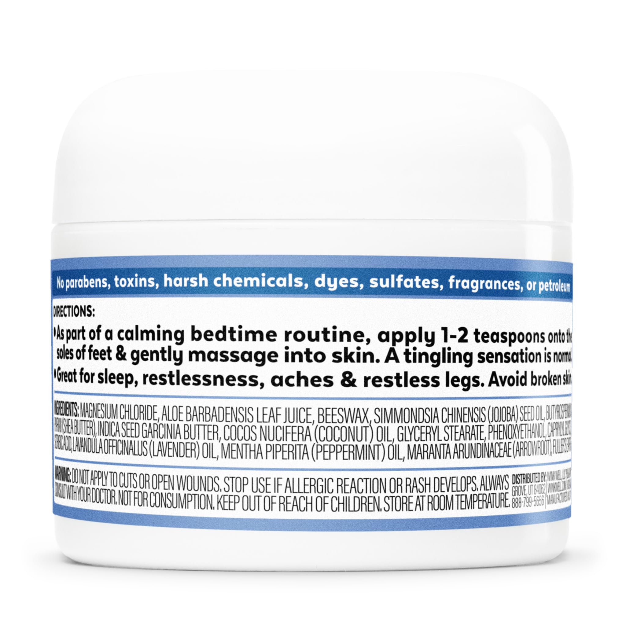 Wink Well Magnesium Calming Muscle and Joint Cream for Nighttime Relaxation Wink Naturals Au supplements