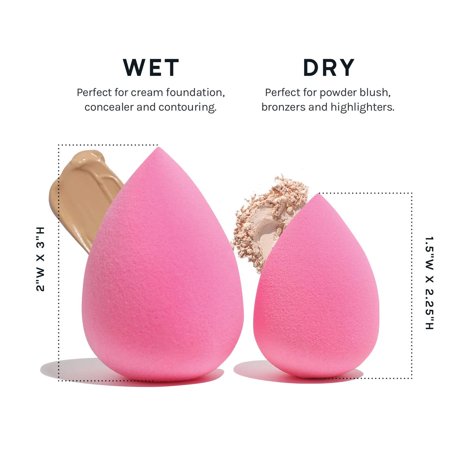 AOA Studio Collection makeup Sponge Set Latex Free and High-definition Set of 6 makeup Wonder blender For Powder Cream and Liquid, Super Soft Wonder Beauty Cosmetic AOA STUDIO Au supplements