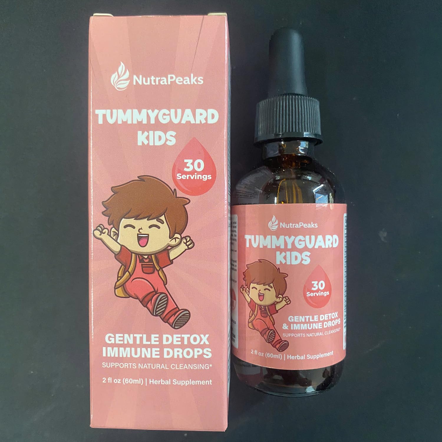 NutraPeaks Kids Liquid Botanical Drops – Natural Blend with Prebiotics, Chamomile, Ginger & Elderberry – Sugar-Free, Alcohol-Free, Non-GMO – 2 fl oz NutraPeaks Au supplements