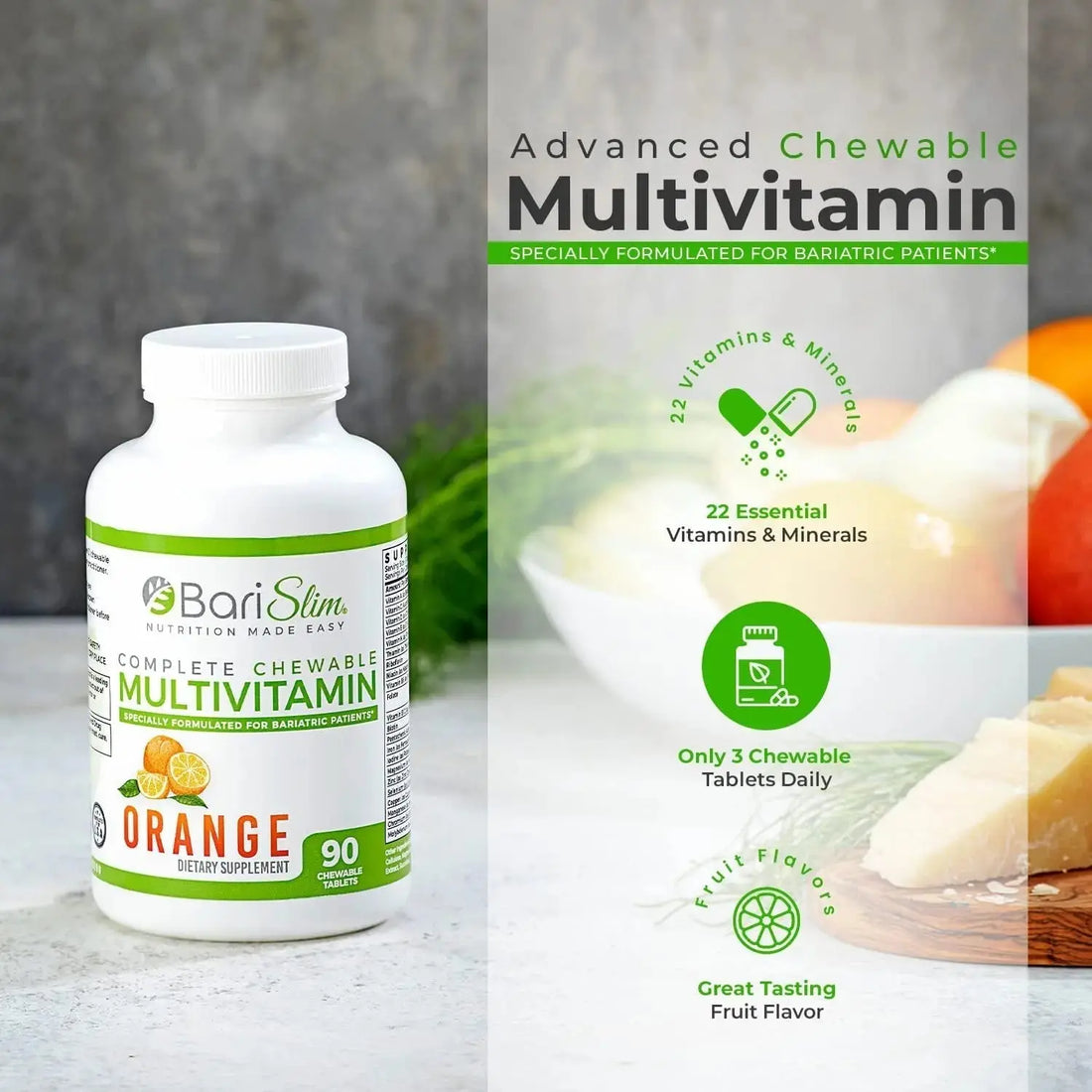 BariSlim Bariatric Calcium Citrate & Complete Chewable Multivitamin - Bariatric Vitamin and Supplement for Post Bariatric Surgery Including Gastric Bypass and Gastric Sleeve BariSlim AU supplements