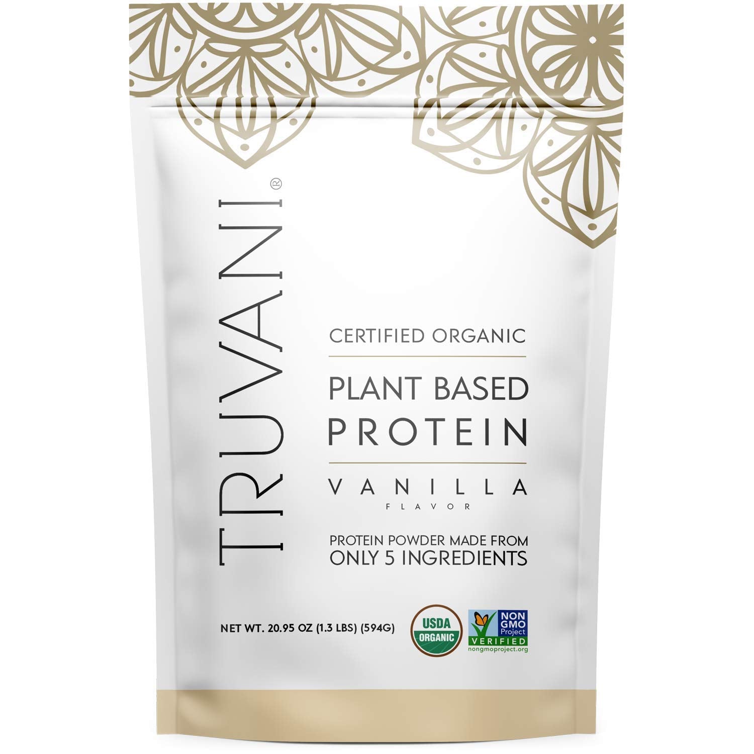 Truvani Organic Vegan Protein Powder, Organic Pea Protein Powder, Vegan, Non GMO Truvani Au supplements