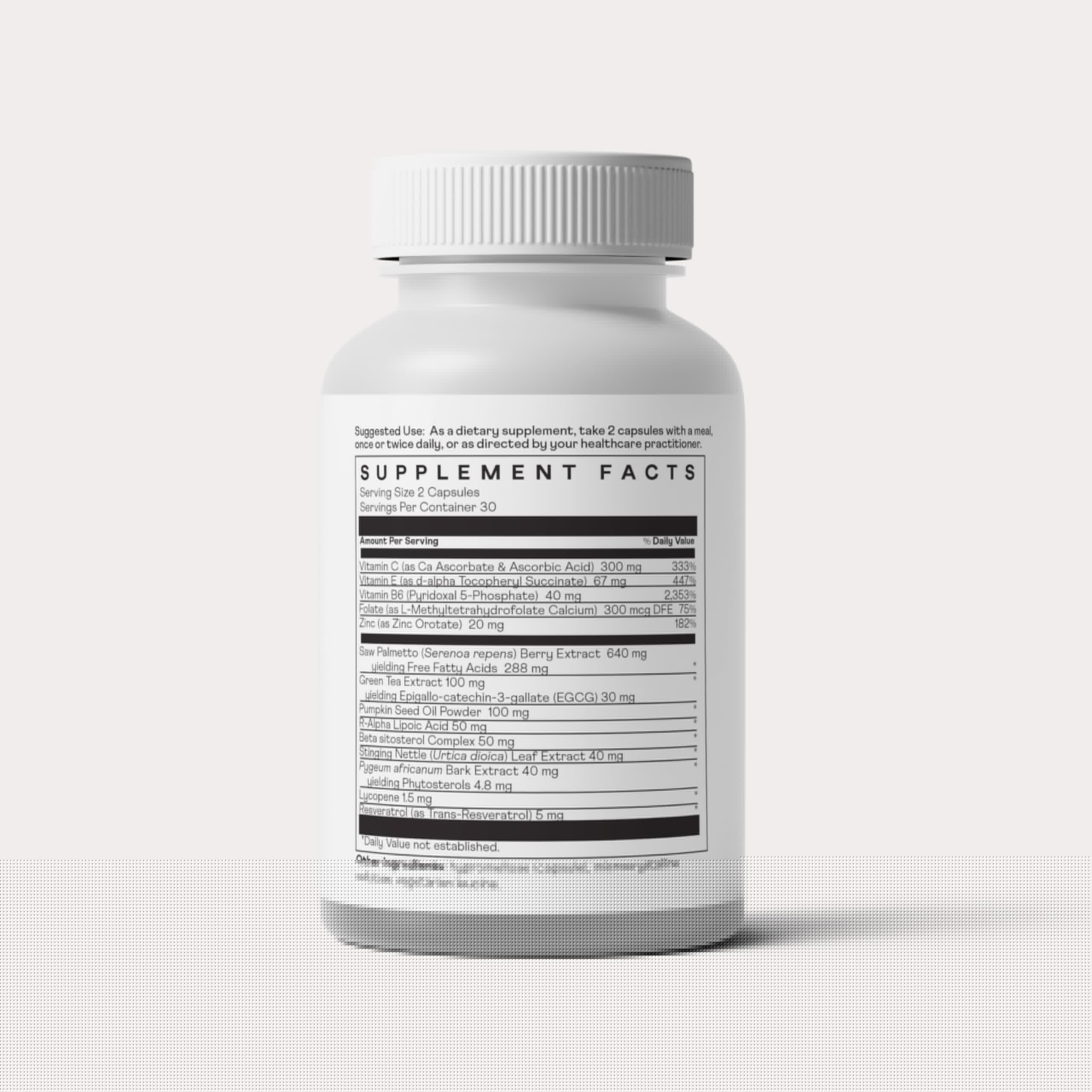 Nuray Prostate Support Supplement for Men and Women with Saw Palmetto, Vitamin C, Vitamin E, Zinc, Stinging Nettle & Alpha Lipoic Acid - 60 Vegetarian Capsules Nuray Au supplements