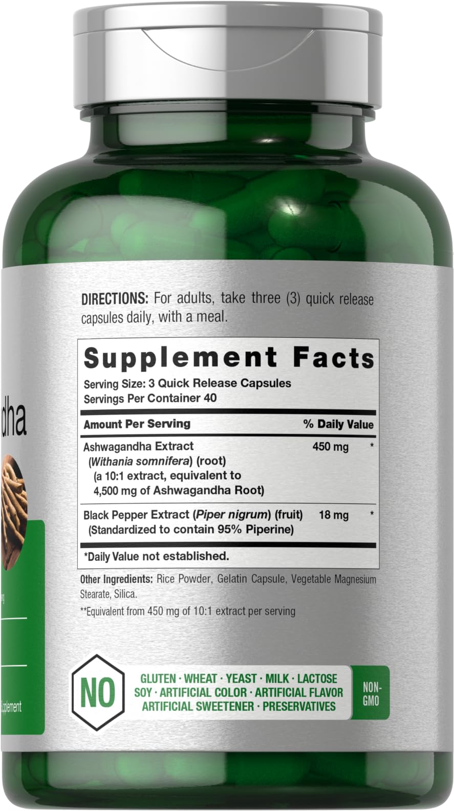 Horbäach Ashwagandha Supplement | Max Strength | 120 Capsules | Non-GMO, Gluten Free Horbäach Au supplements