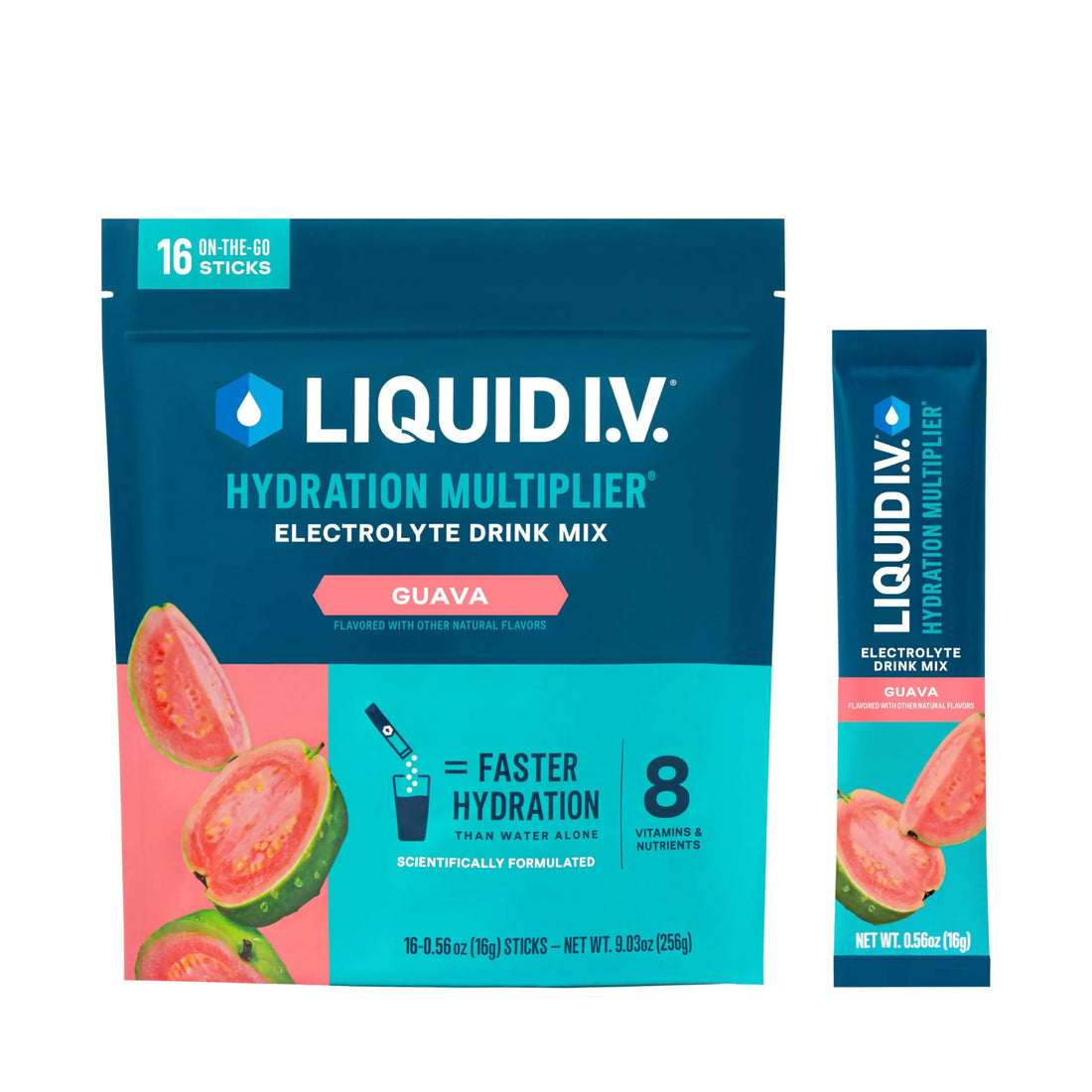Liquid I.V.® Hydration Multiplier - Guava | Electrolyte Powder Drink Mix | 1 Pack (16 Servings) Liquid I.V. Au supplements