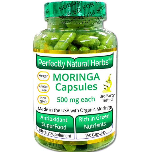 150 Moringa Capsules Made With USDA Certified Organic Moringa Leaf Powder Perfectly Natural HerbsAU supplements