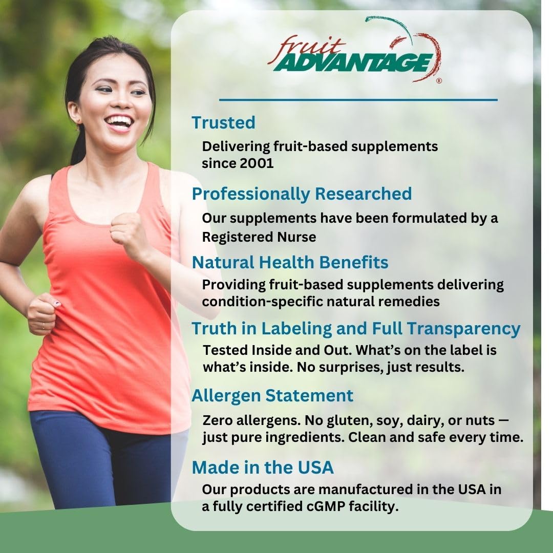 Fruit Advantage Montmorency Tart Cherry Capsules Joint Formula 1200 mg per Serving - 60 Vegetarian Capsules Fruit Advantage Au supplements
