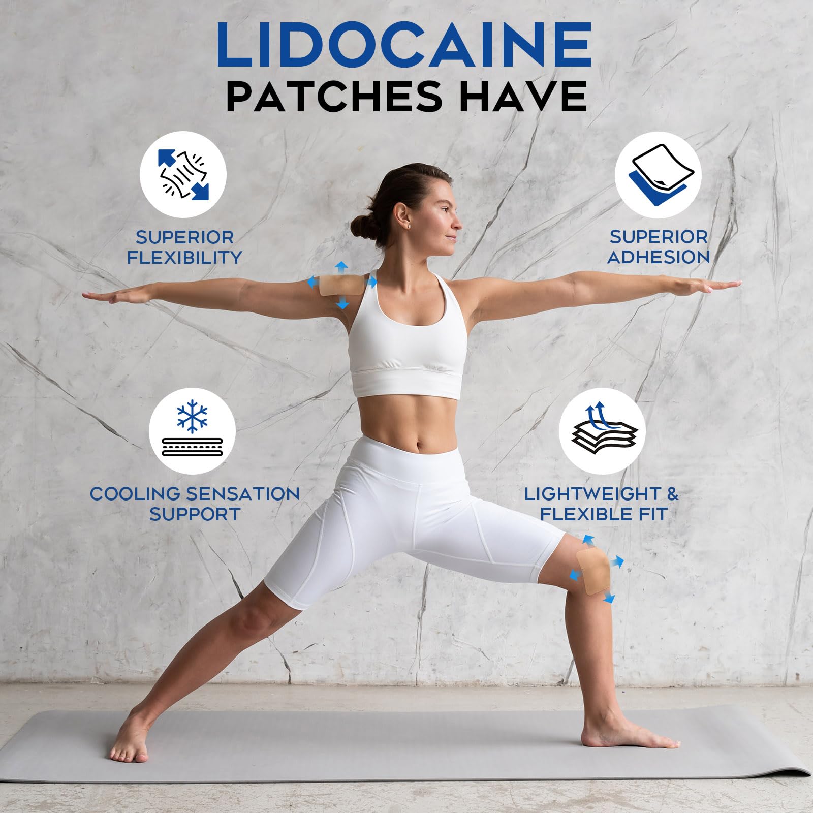Uposiut Lidocaine 4% Patches - Extra Strength Lidocaine Patches (40 Patches), for Neck, Shoulder, Back, Knee, and Ankle Muscles, 12-Hour Effectiveness-A001L Uposiut Au supplements