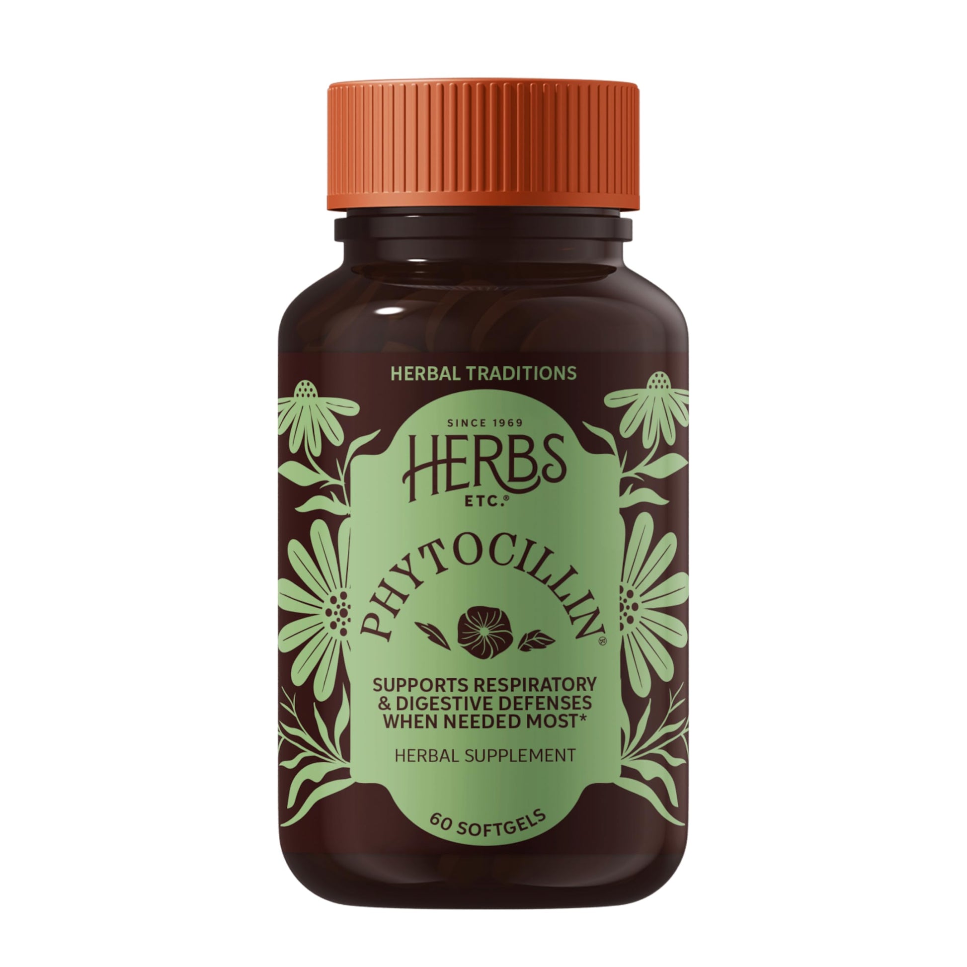 Herbs Etc. Phytocillin - Respiratory & Digestive Health Support Supplement - Herbal Formula to Support Digestion - Support Healthy Breathing - 60 Softgels (60 Servings) Herbs Etc. Au supplements