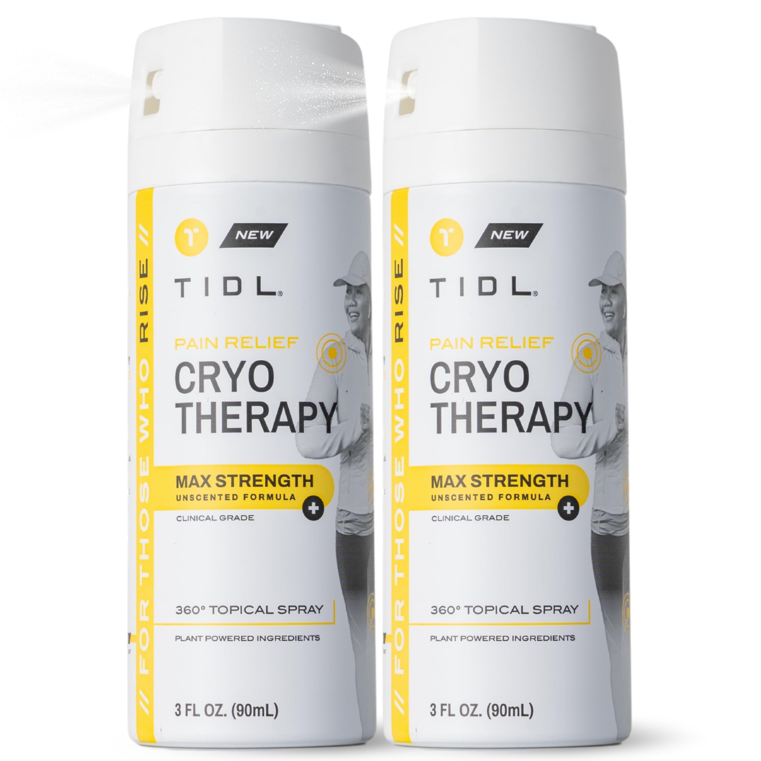 TIDL Cryotherapy Pain Relief Spray, 3 Oz (Pack of 2) Max Strength for Fast-Acting Muscle, Joint & Neck Pain Relief, Plant-Based Menthol & Camphor Pain Reliever, Quick Drying Formula TIDL Au supplements