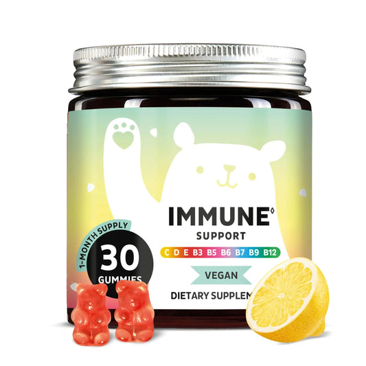 Bears with Benefits Immune Support Gummies – Vitamin C, D, B6 & B12 – Daily Immune Boost – Vegan, Naturally Flavored (30 Gummies) Bears with BenefitsAU supplements