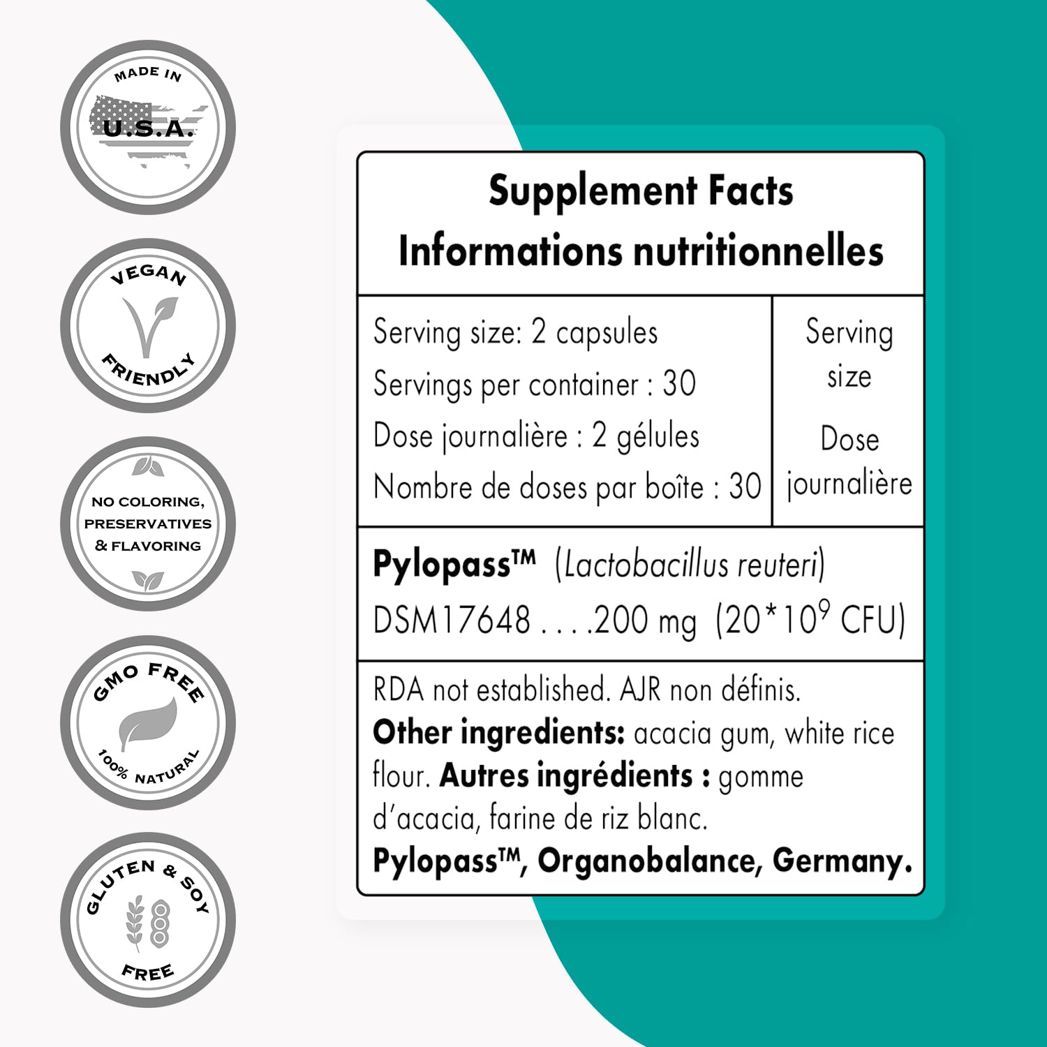 Supersmart - H. Pylori Fight Natural Treatment 20 Billion CFU per Day (Probiotic Lactobac Supersmart Au supplements