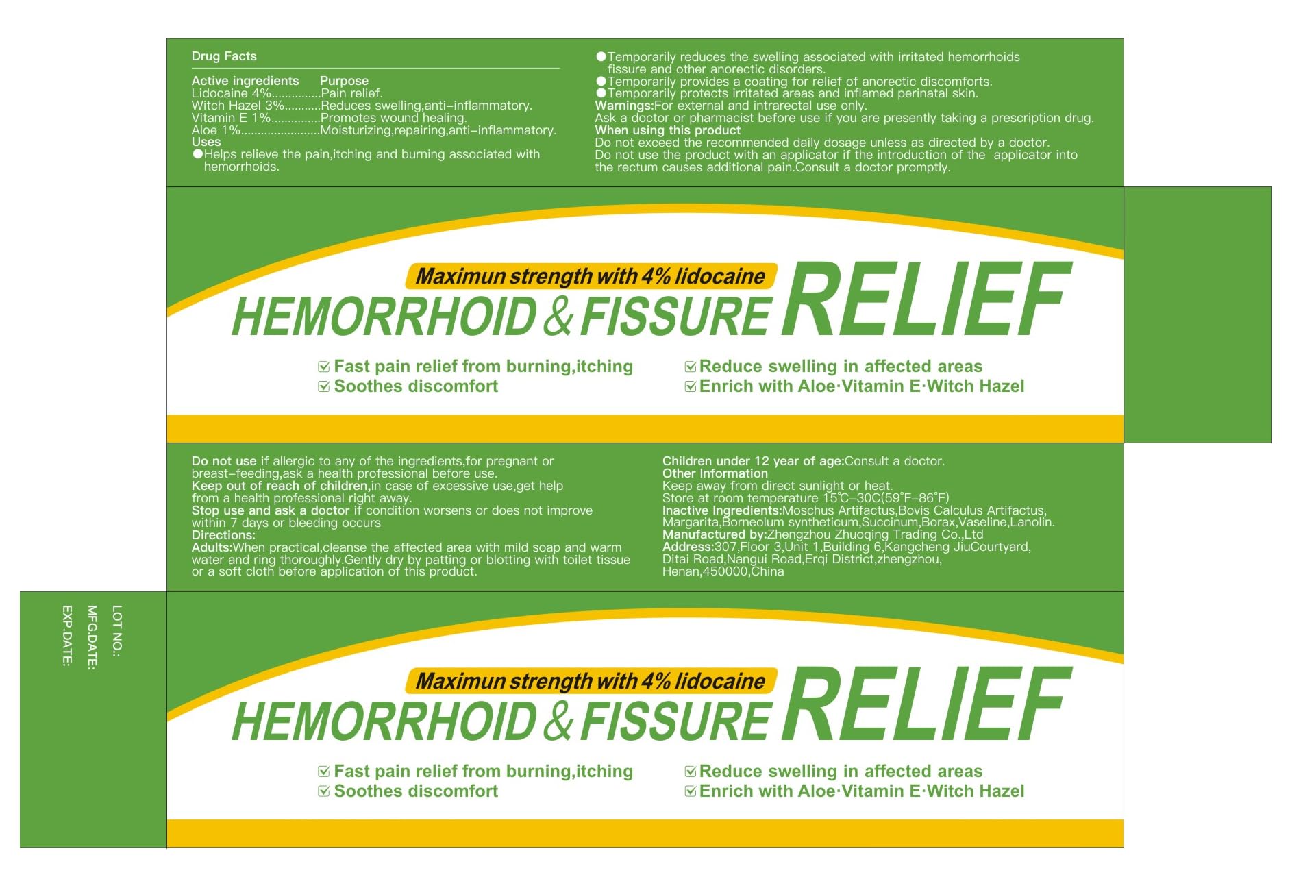 CainNeks Hemorrhoid & Fissure Relief Ointment 20g– 4% Lidocaine Maximum Strength Hemorrhoid Cream, Fast Itching Burning Swelling Relief, Herbs Fast Acting Ingredients. 0.7 oz. CainNeks Au supplements