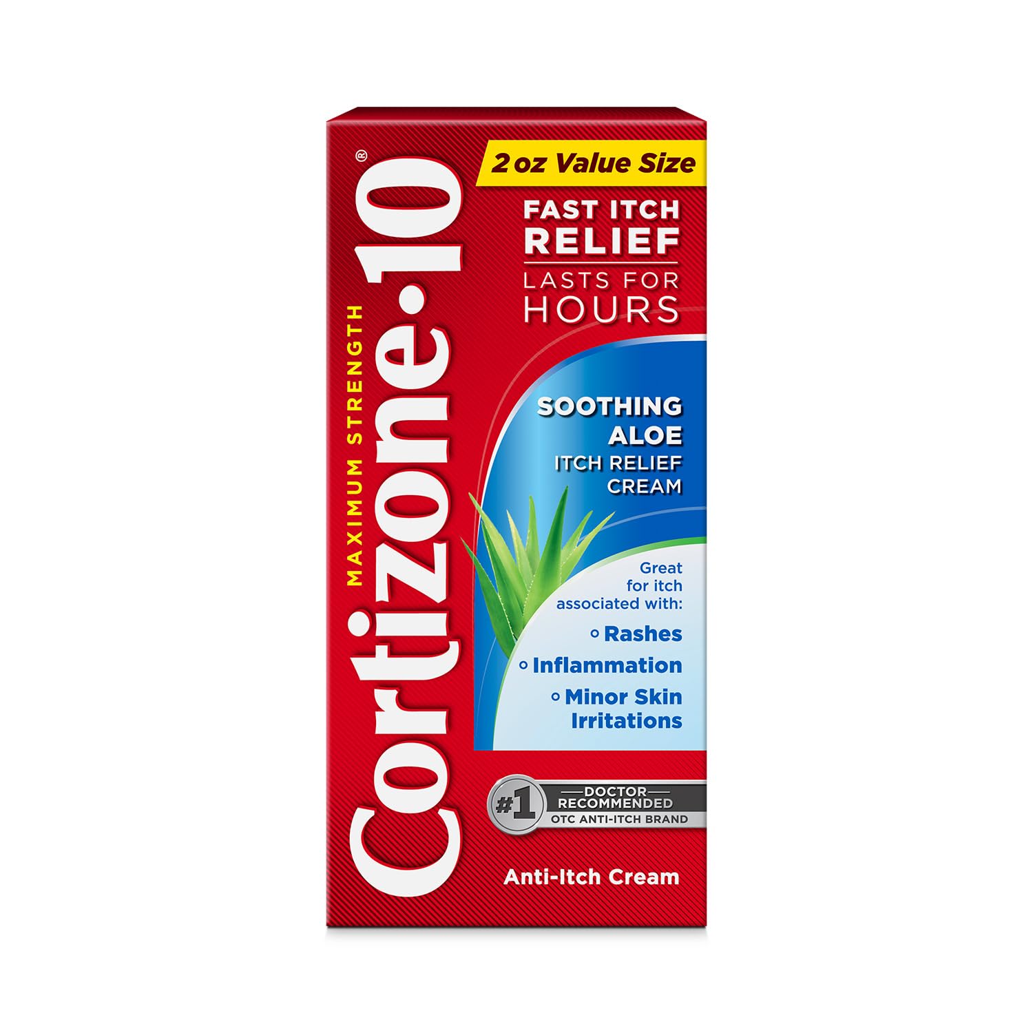 Cortizone-10 Maximum Strength Soothing Aloe Itch Relief Cream, 1% Hydrocortisone, Fast-Acting, Anti-Itch Cream for Bug Bites, Rash, Eczema, Psoriasis, Poison Ivy, Oak, Sumac & More, 2 oz Cortizone 10 Au supplements