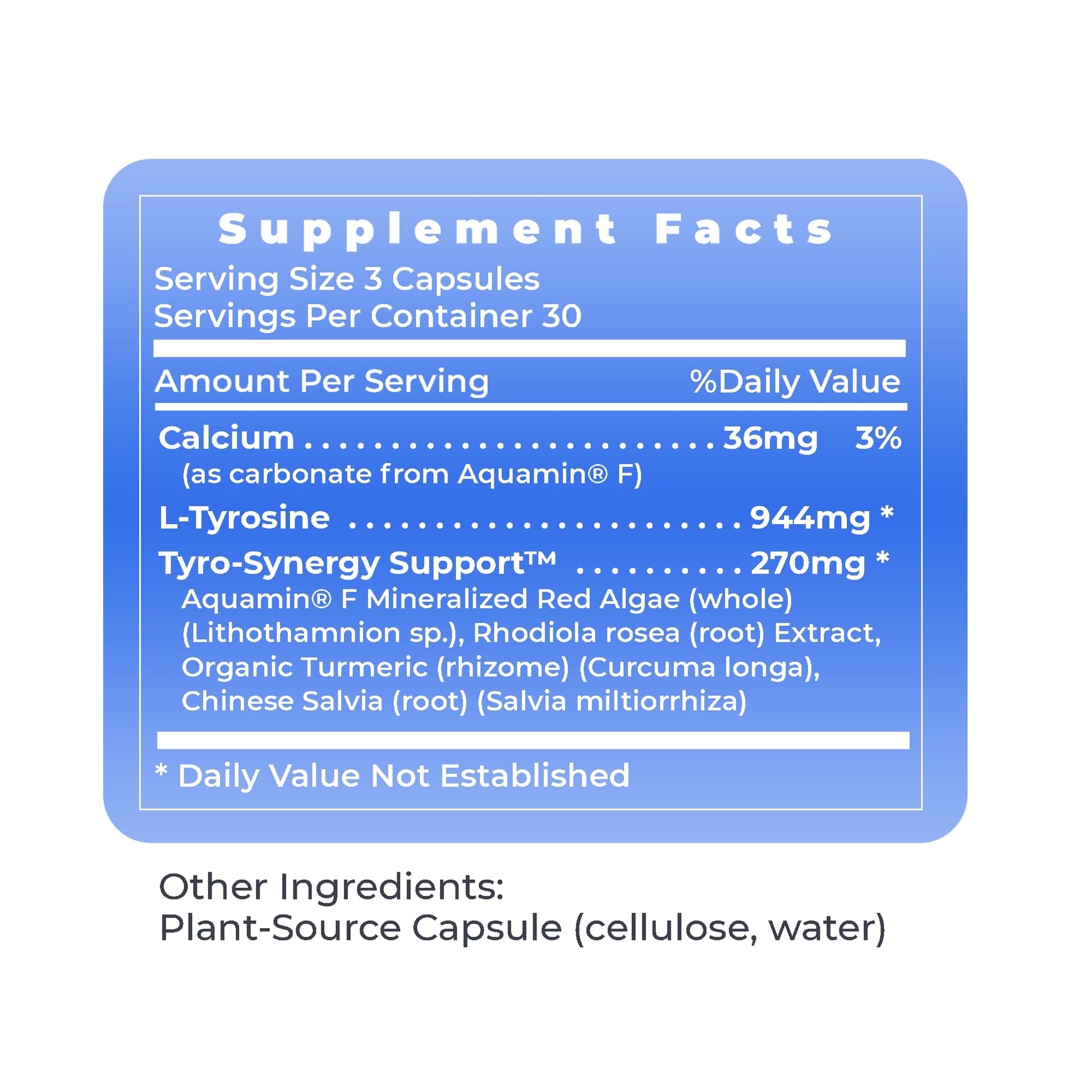 Premier Research Labs Tyrosine Matrix - L Tyrosine Supplement, L-tyrosine 944mg Capsules for Adults, Amino Acid Pills with Red Algae & Rhodiola Rosea - 90 Vegetarian Capsules Premier Research Labs Au supplements